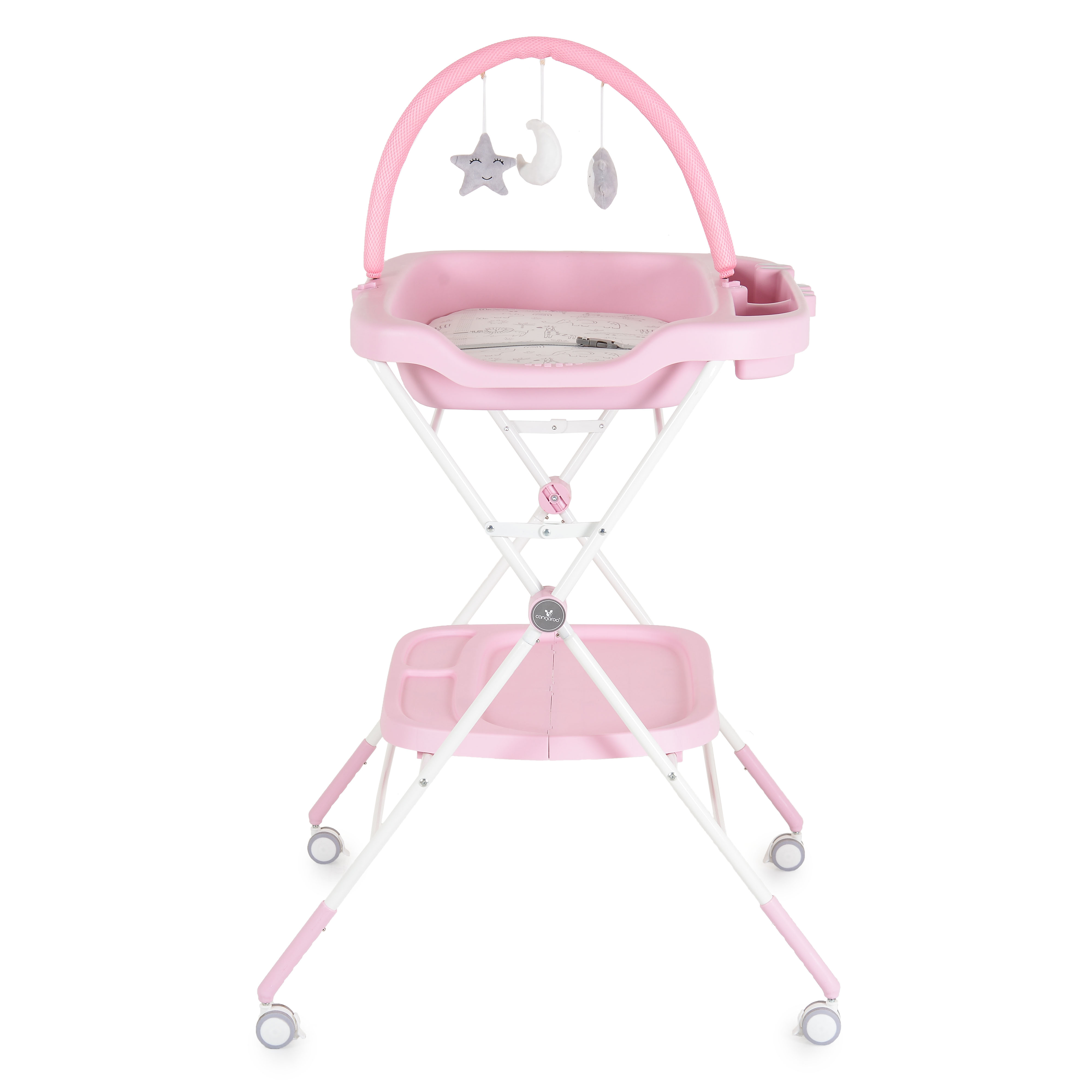 Multifunctional changing table Croco pink