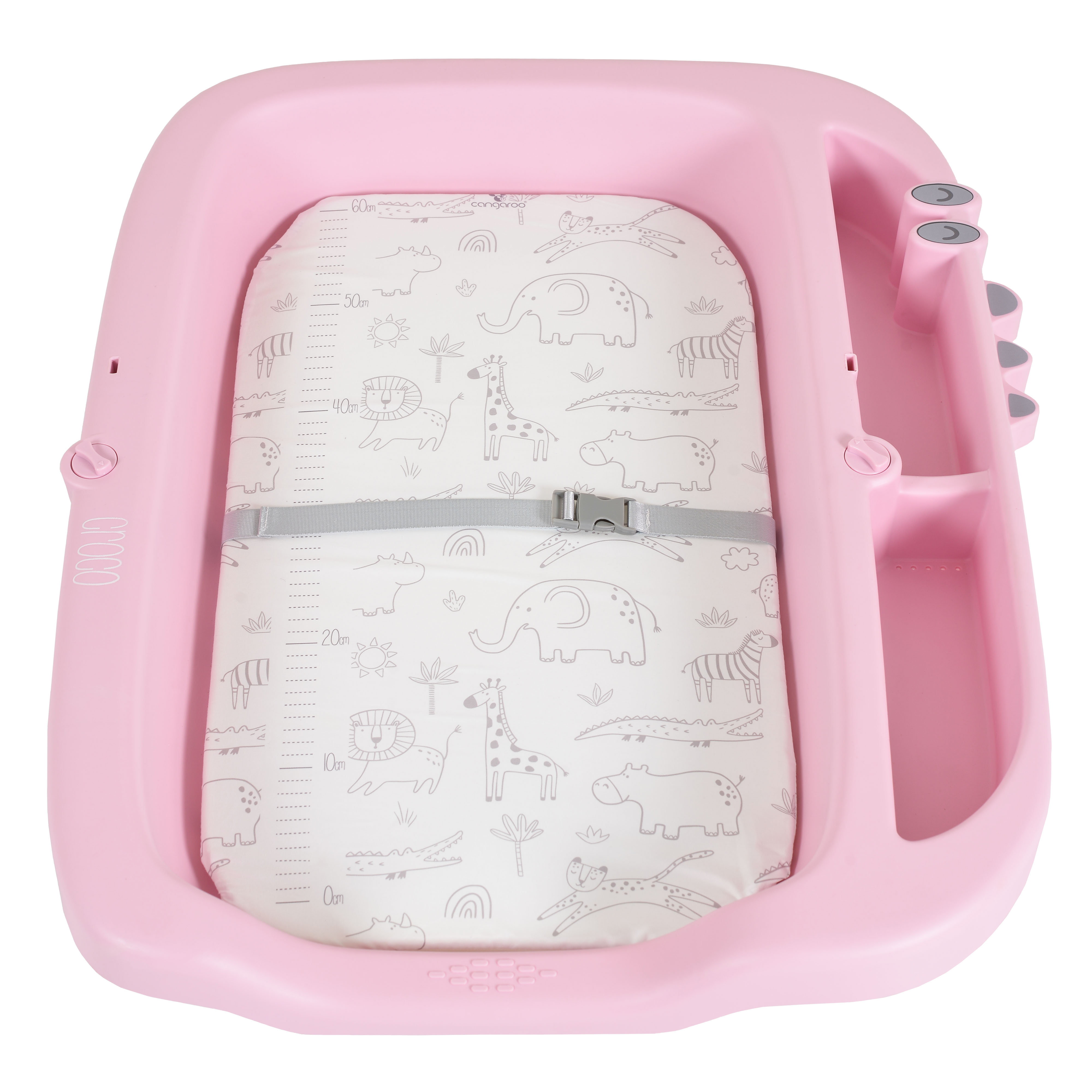 Multifunctional changing table Croco pink