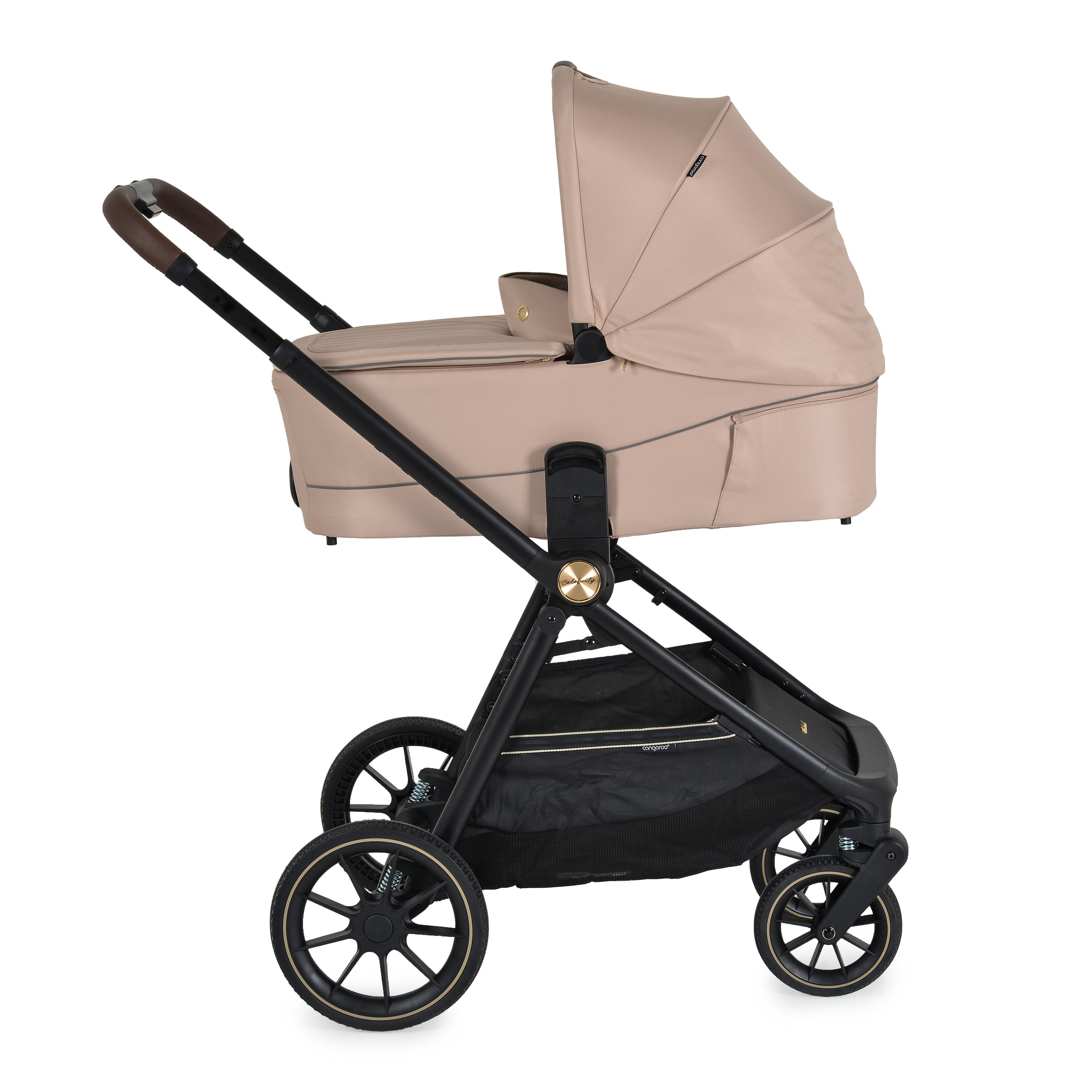 Celebrity Crepe-beige 2 in 1 combined stroller