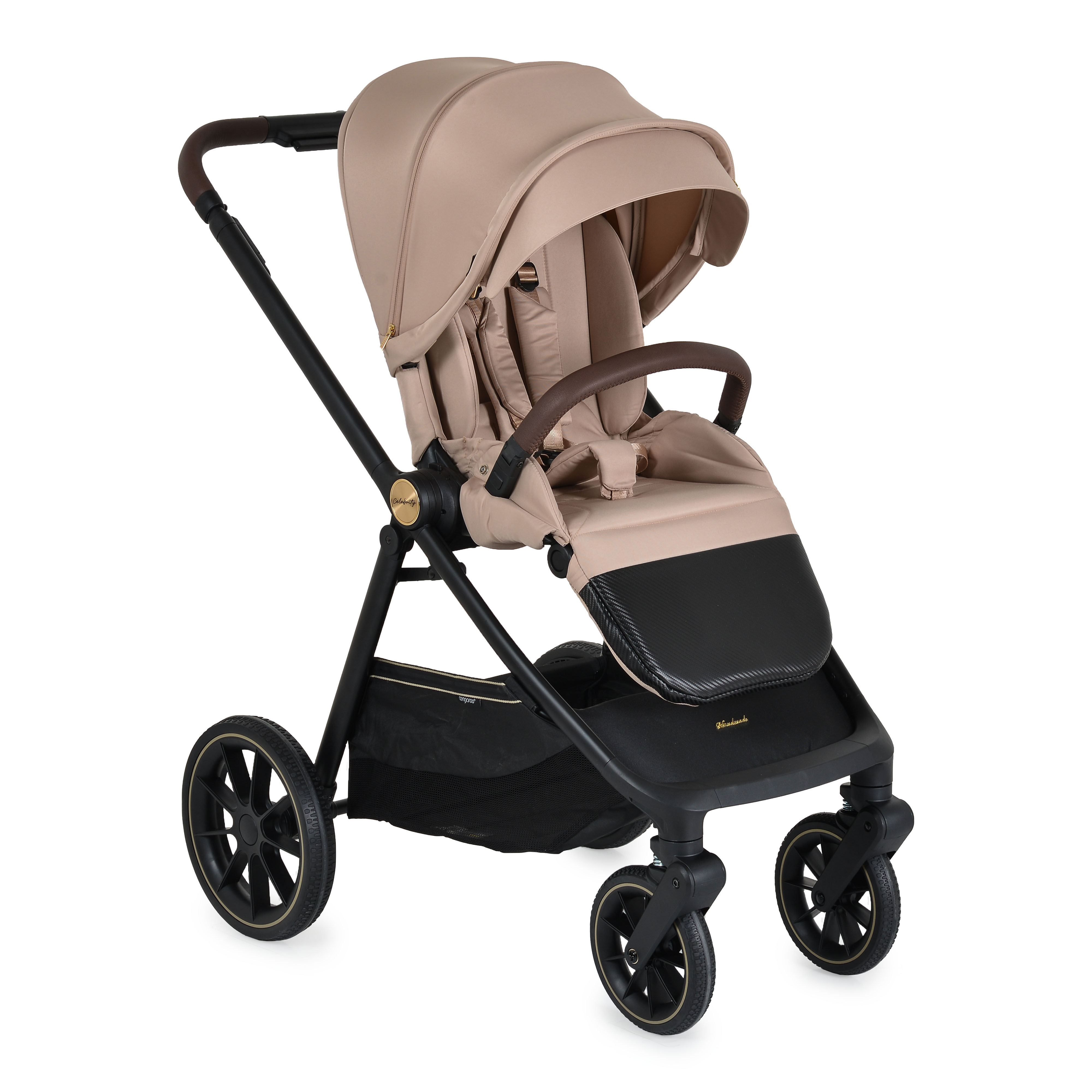 Celebrity Crepe-beige 2 in 1 combined stroller