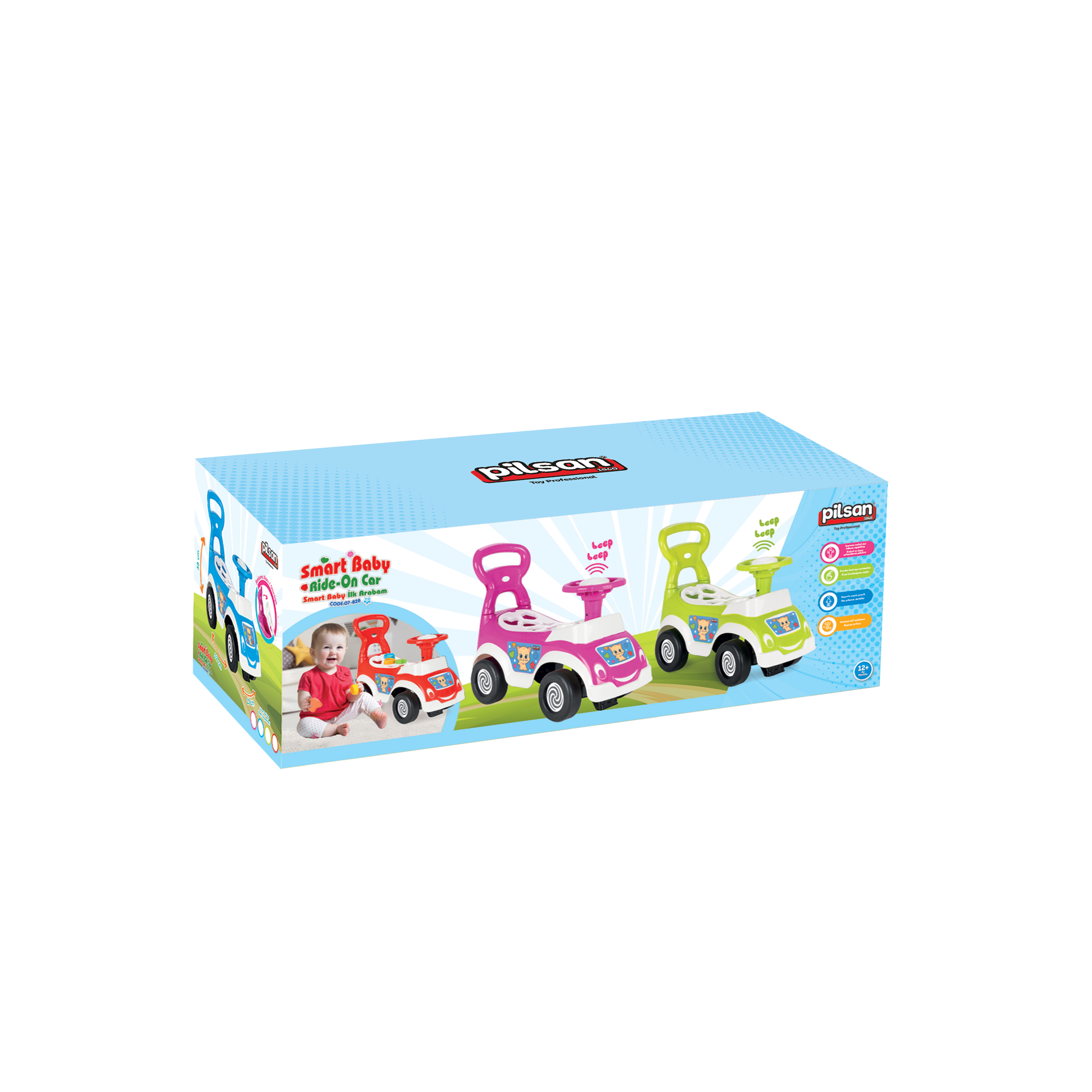 Pilsan push cart with sorter 07828 red