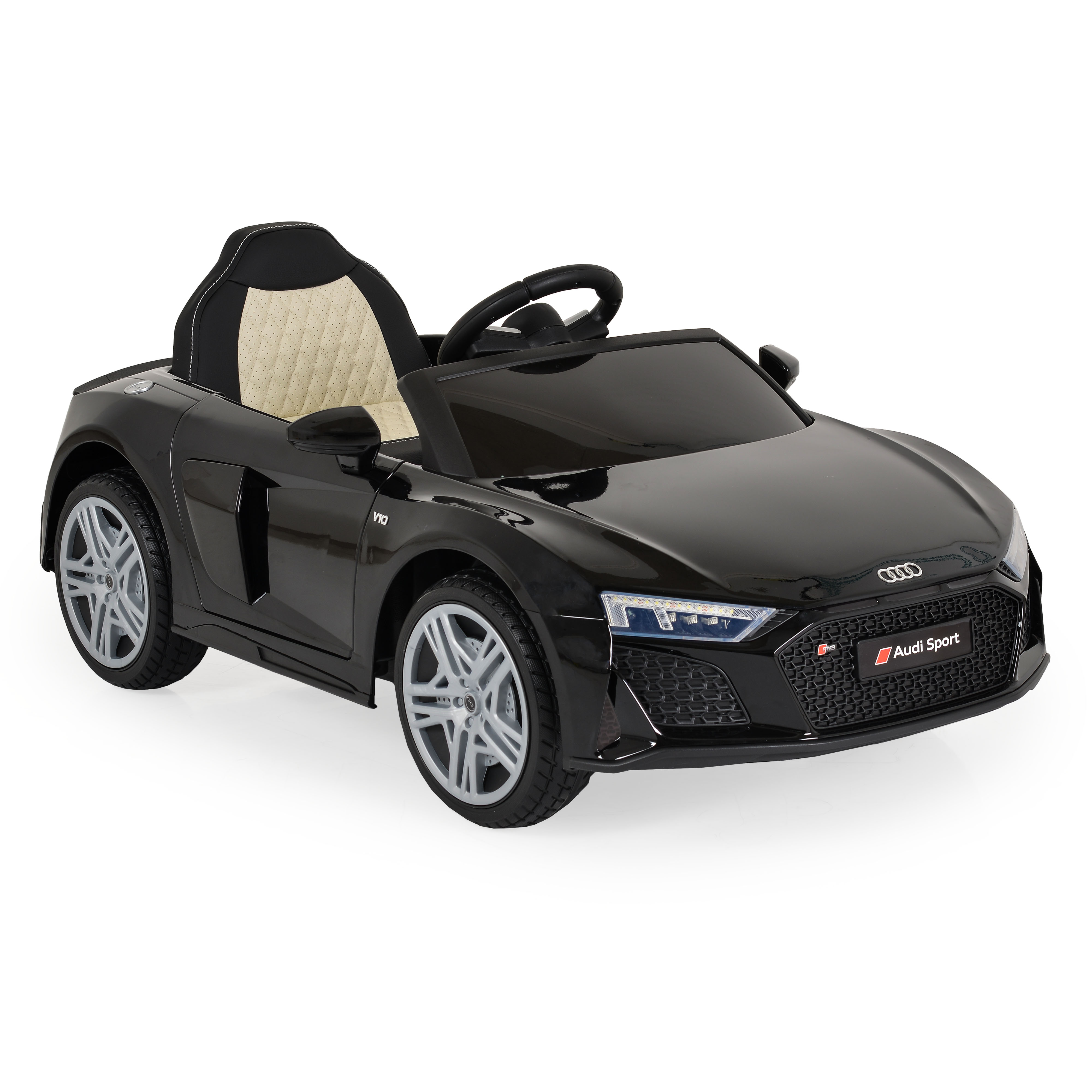 Battery car Audi R8 Spyder metallic black