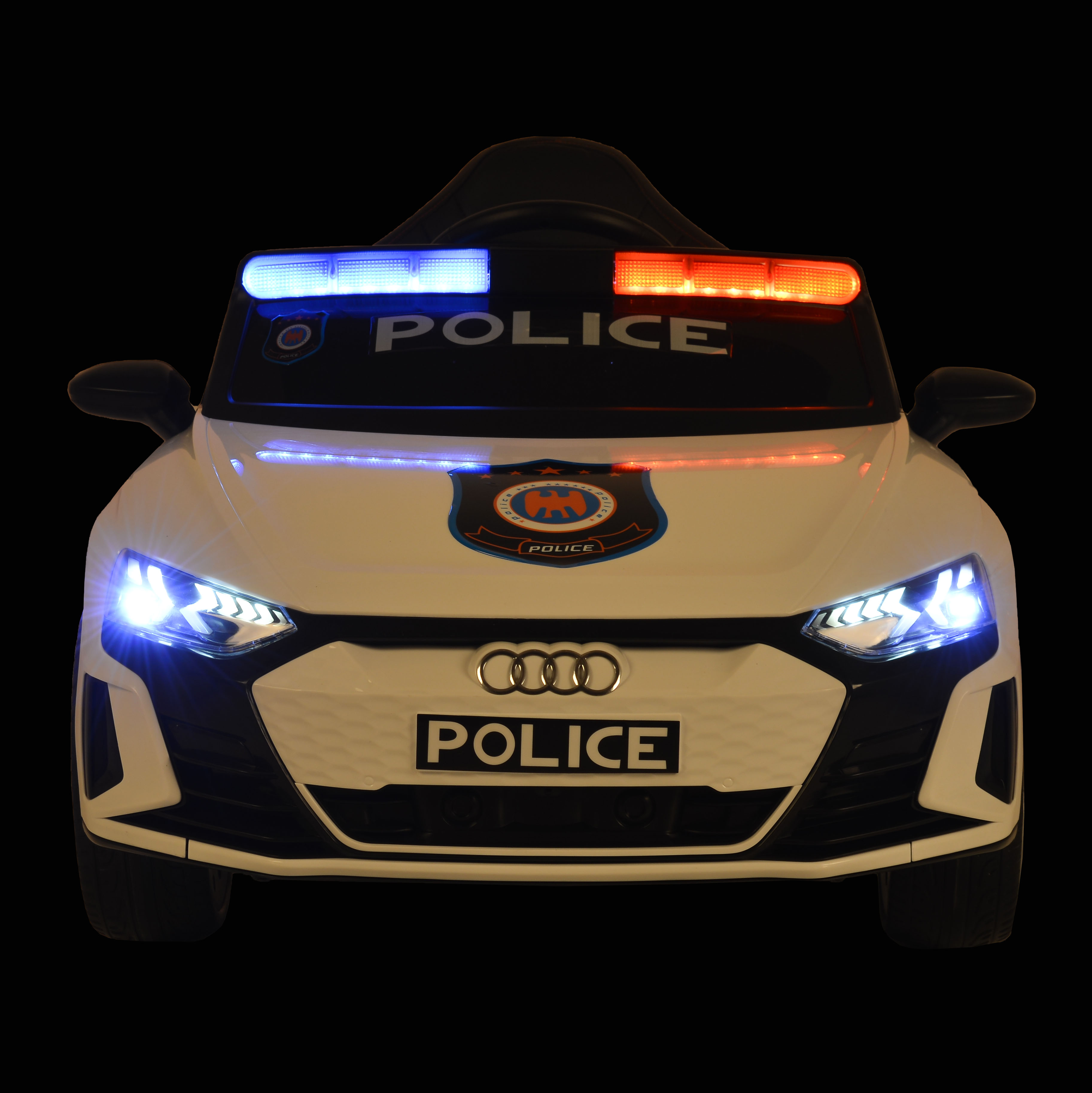 Battery car Audi RS e-tron 717 white police