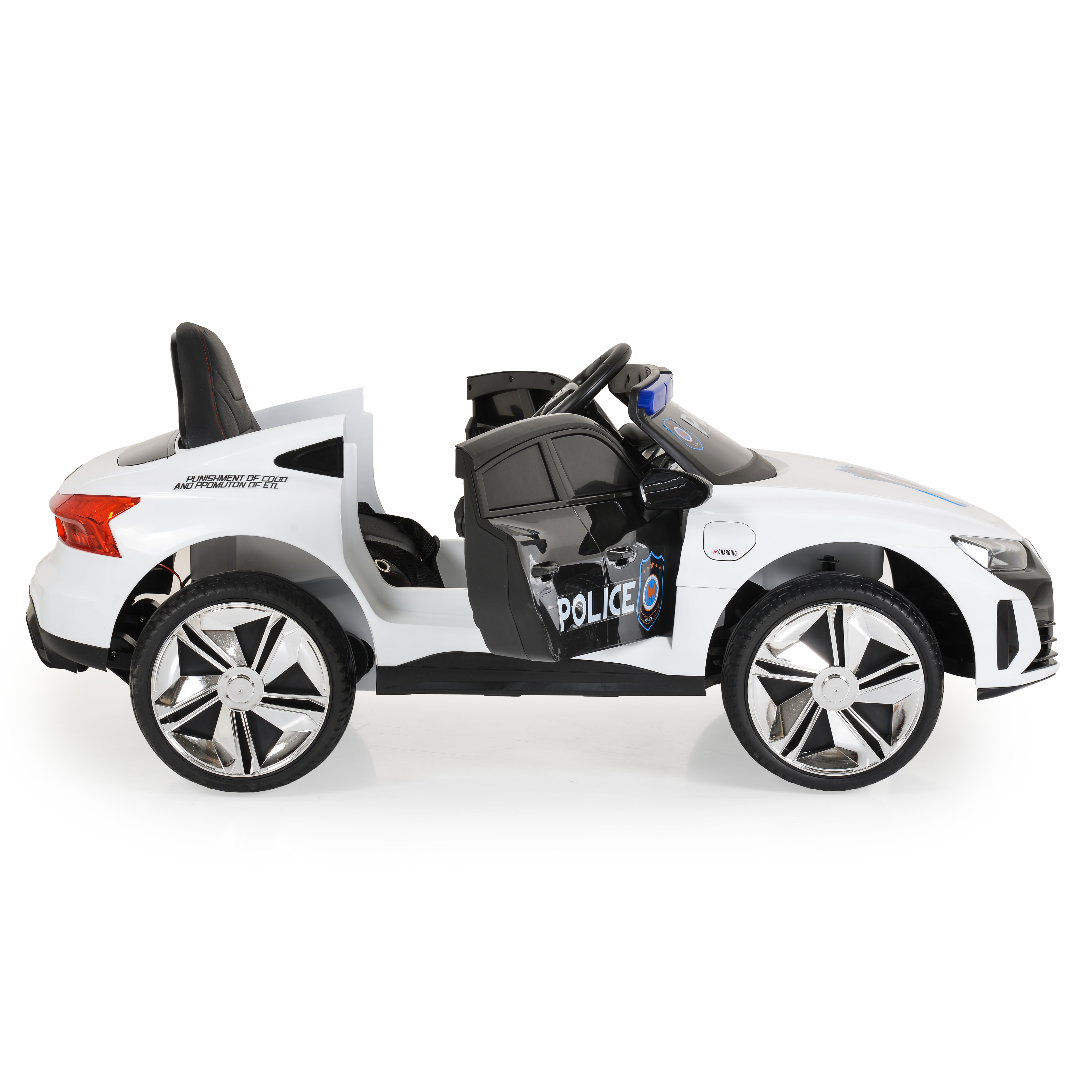 Battery car Audi RS e-tron 717 white police