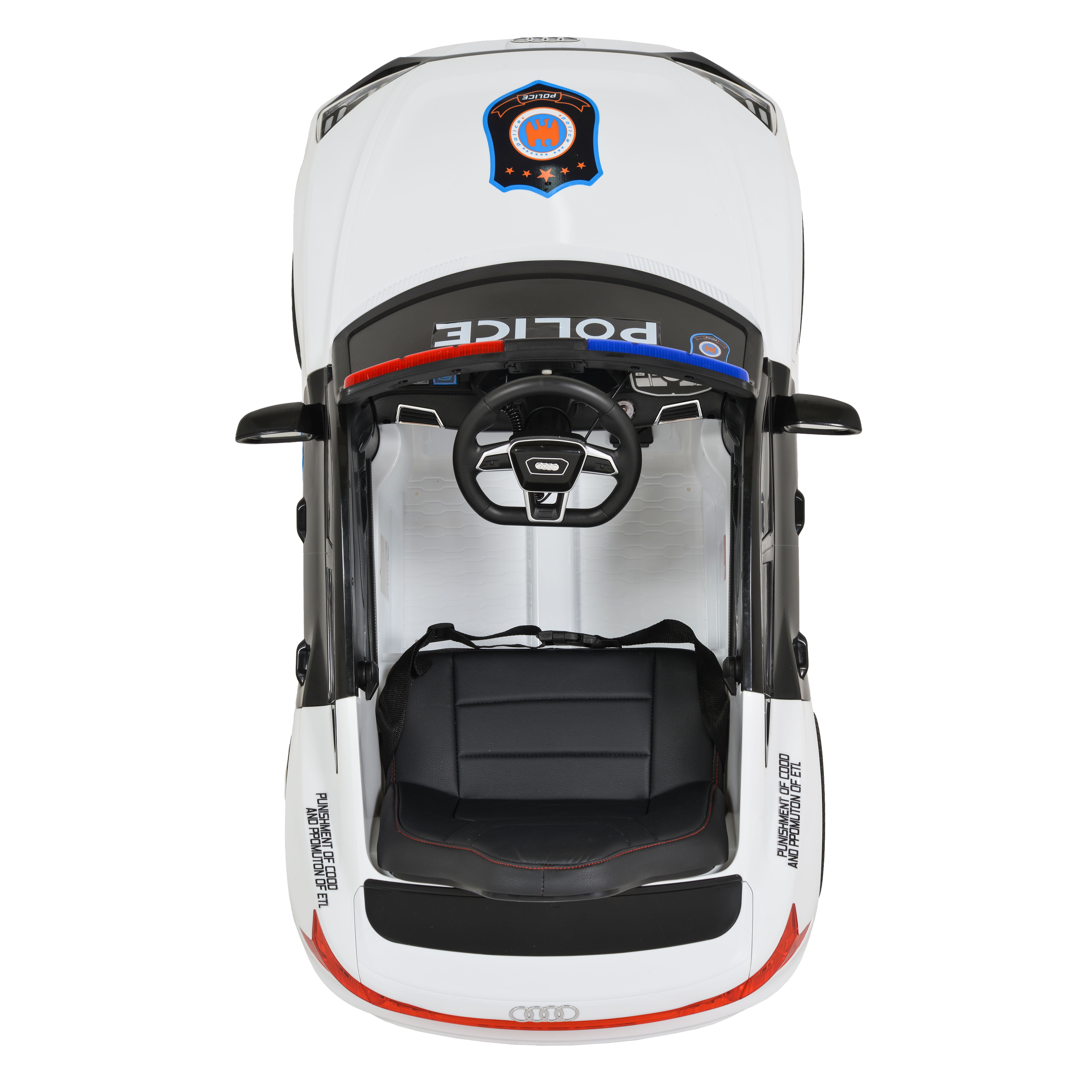 Battery car Audi RS e-tron 717 white police