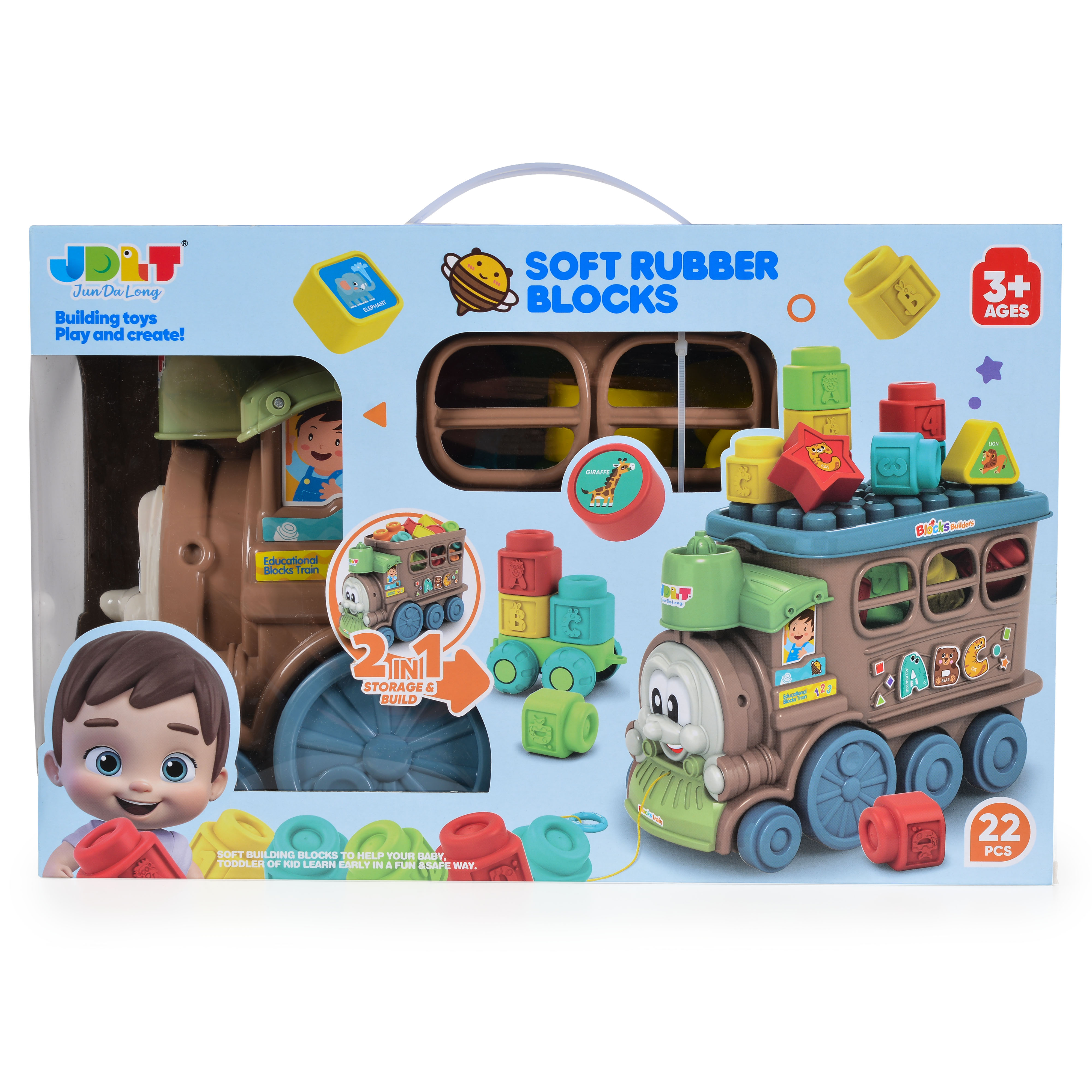 Constructor Train with soft cubes