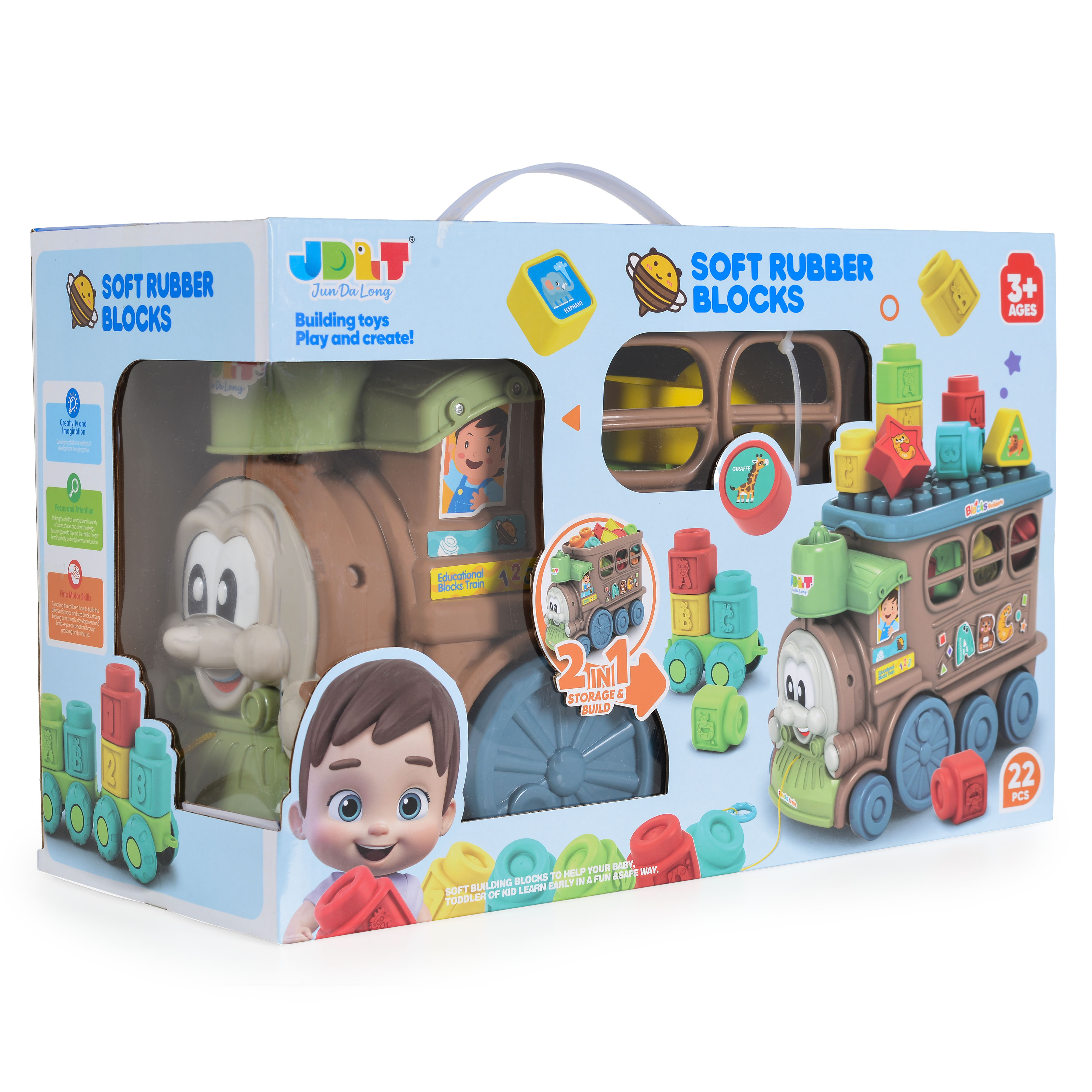 Constructor Train with soft cubes