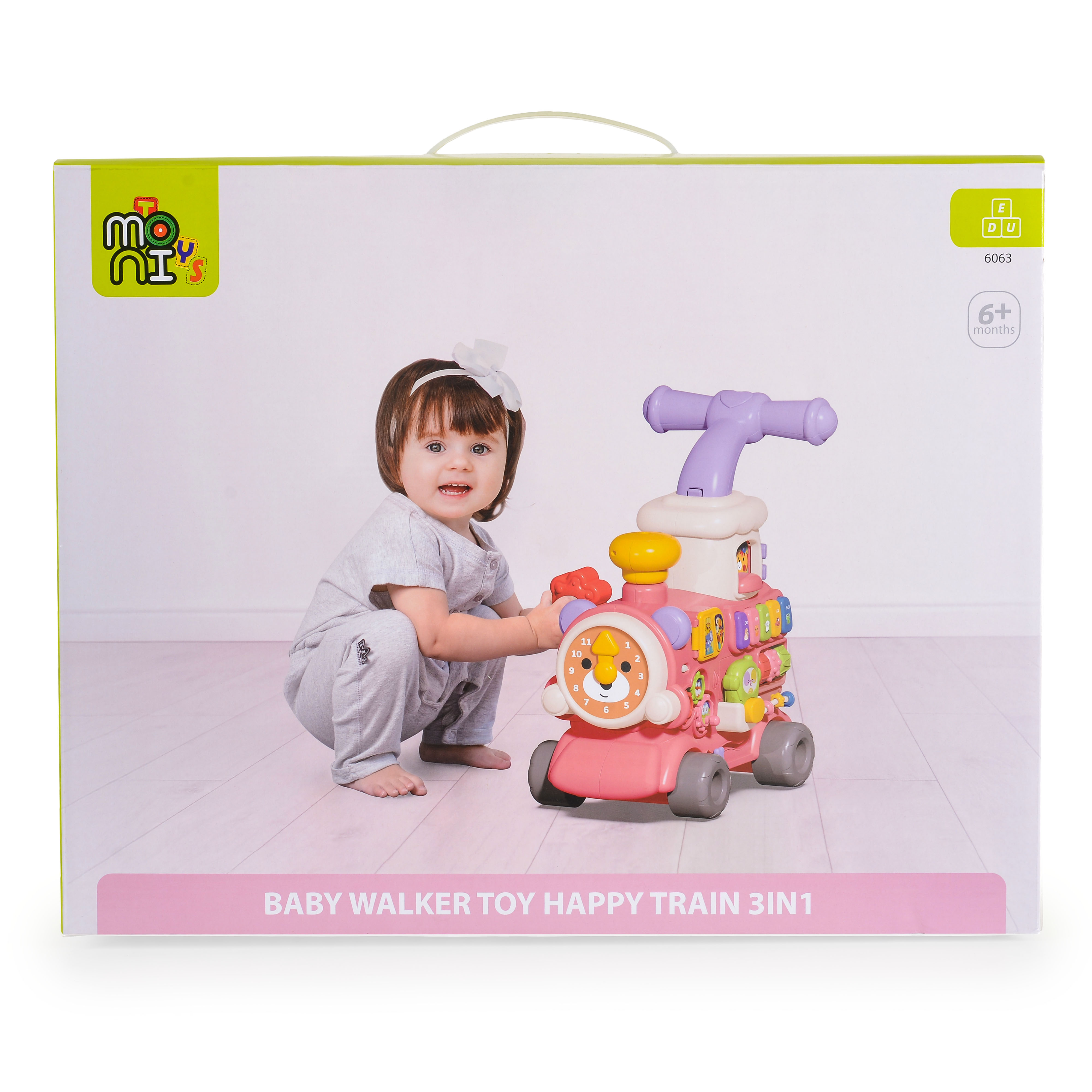 3in1 Toddler Toy Happy Train pink