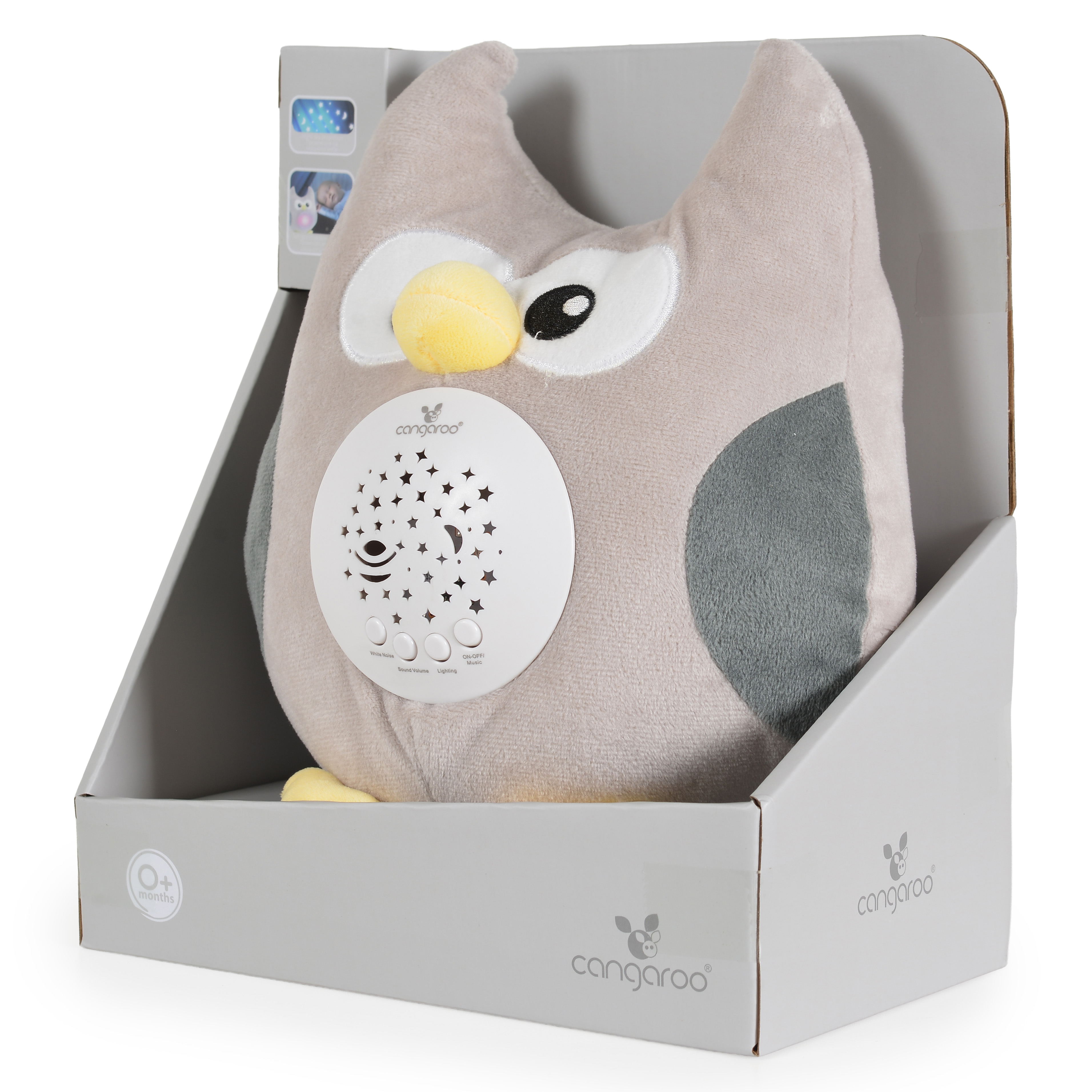 Нощна лампа и прожектор с бял шум Owlie