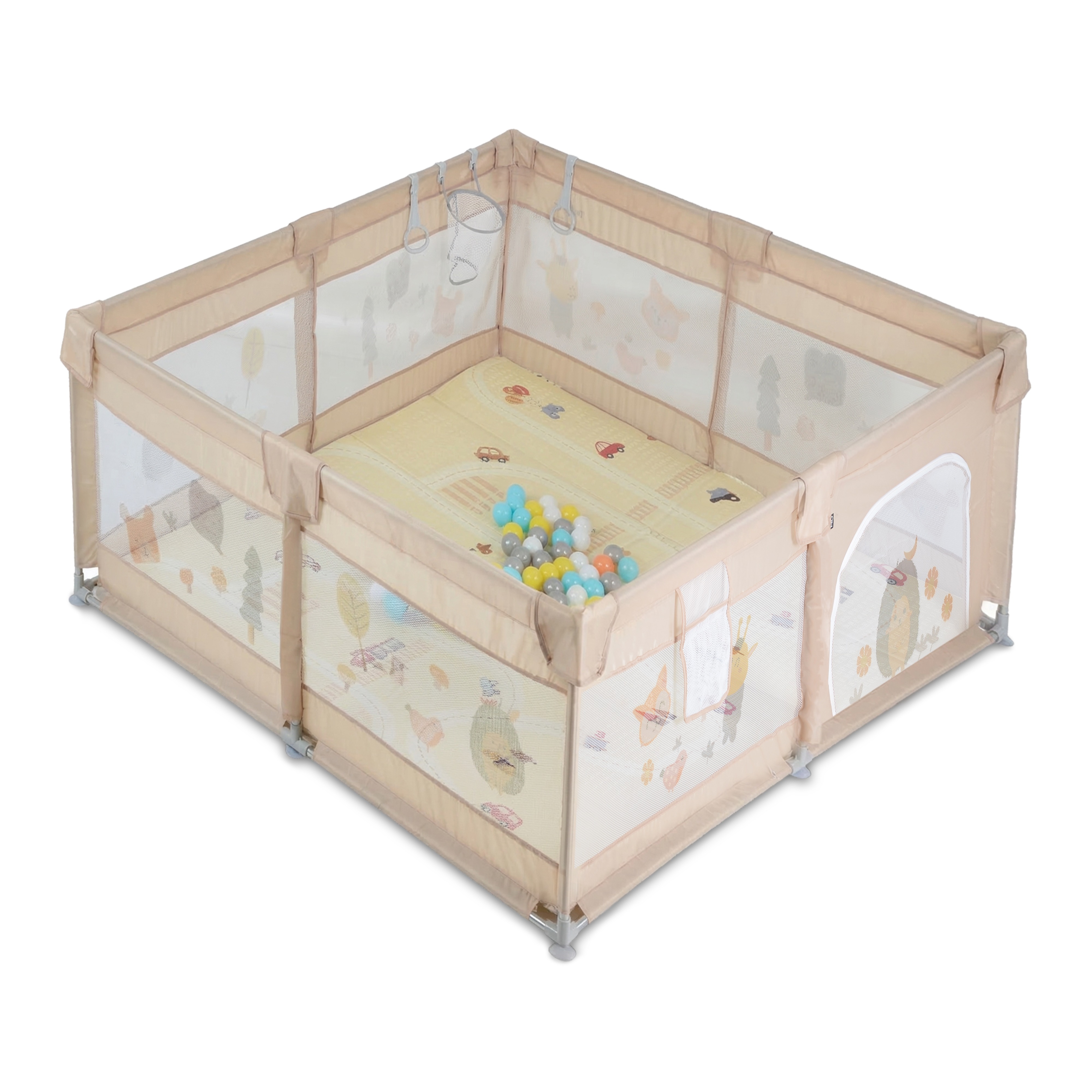Playpen GameZone 120*120 with accessories beige new