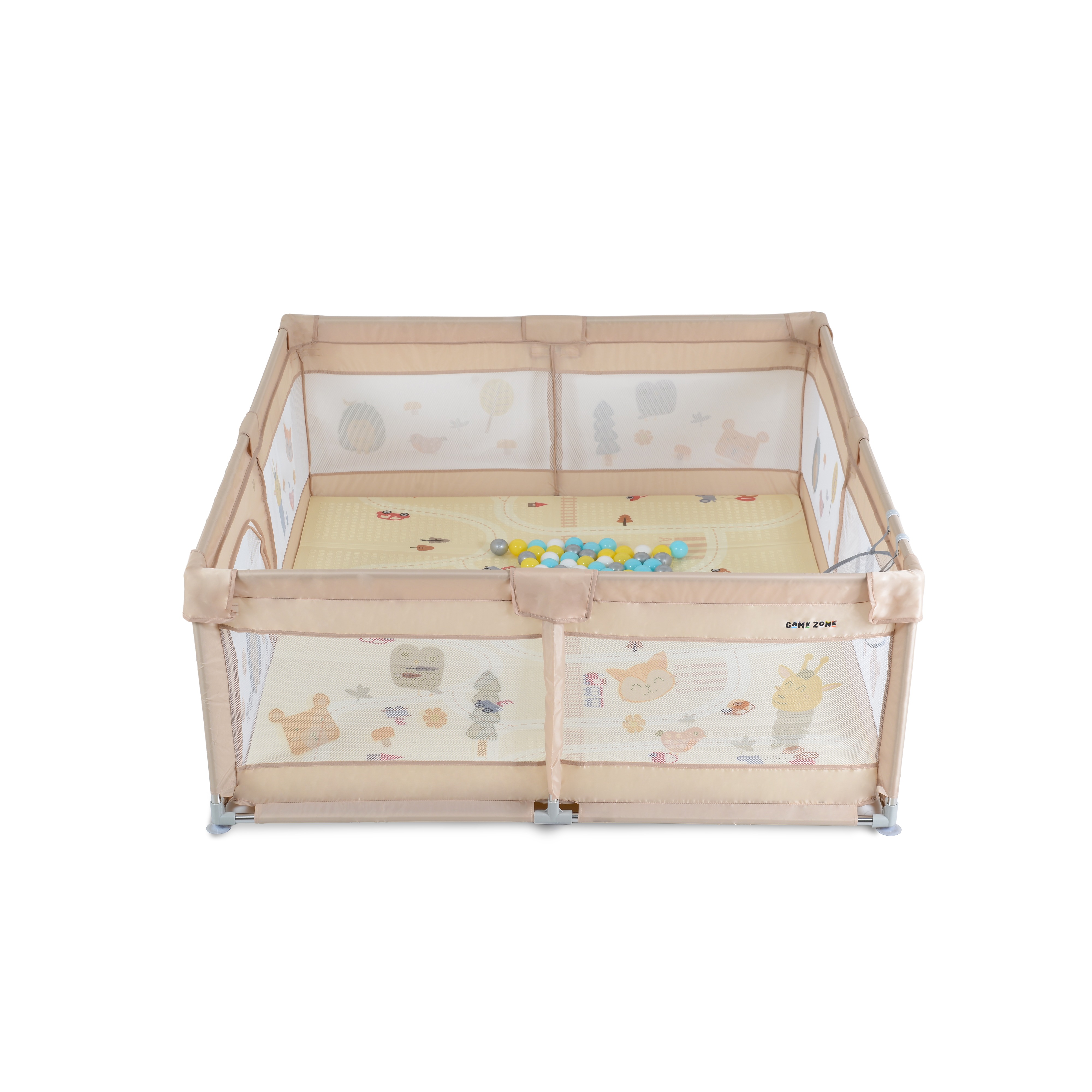 Playpen GameZone 120*120 with accessories beige new