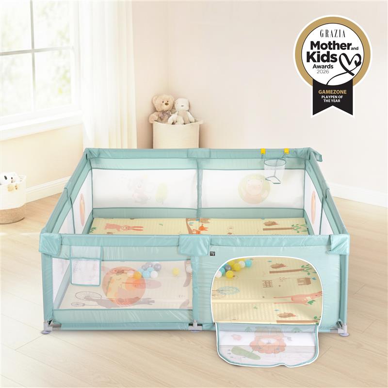 Playpen GameZone 120*120 with accessories beige new