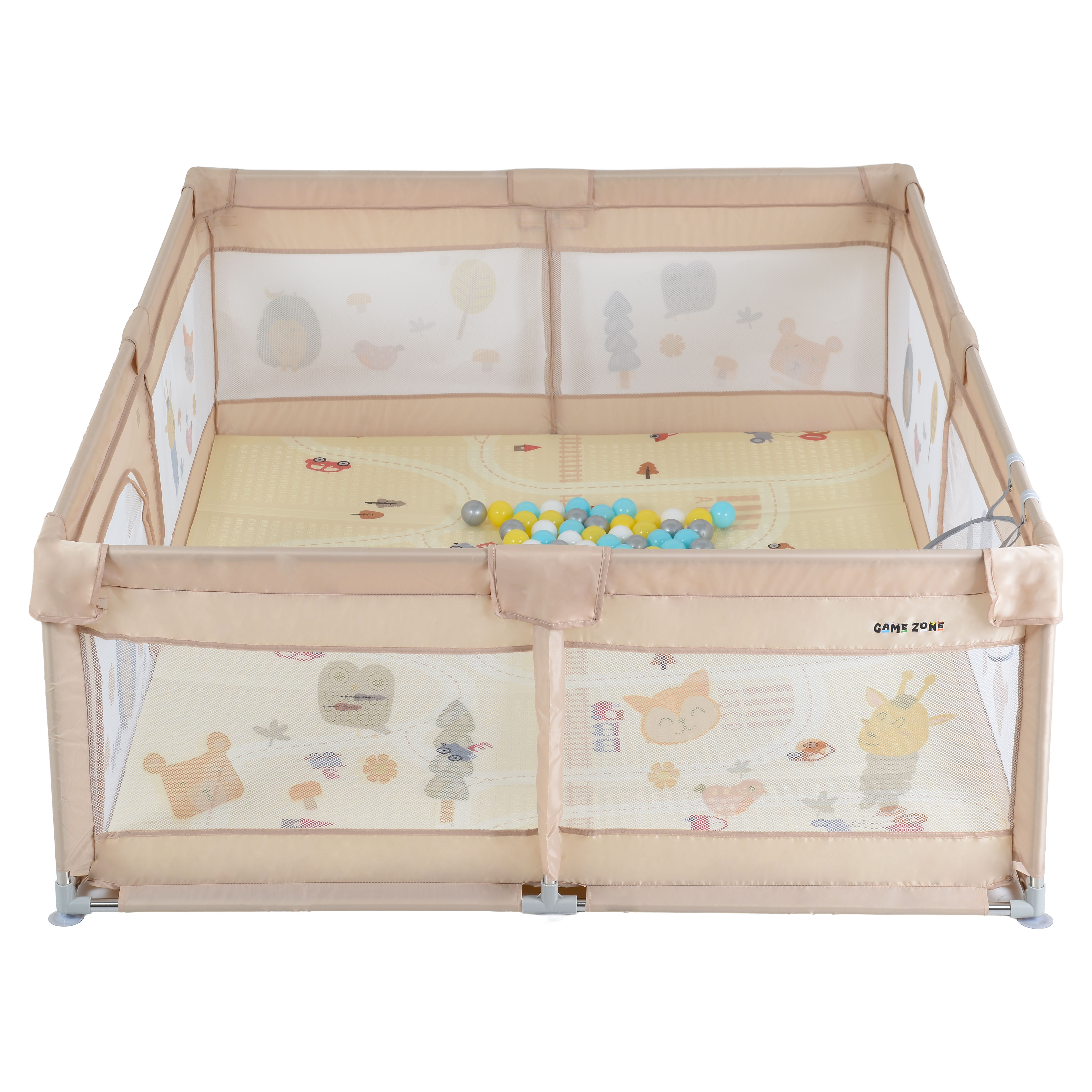 GameZone playpen 180*200 with accessories beige new