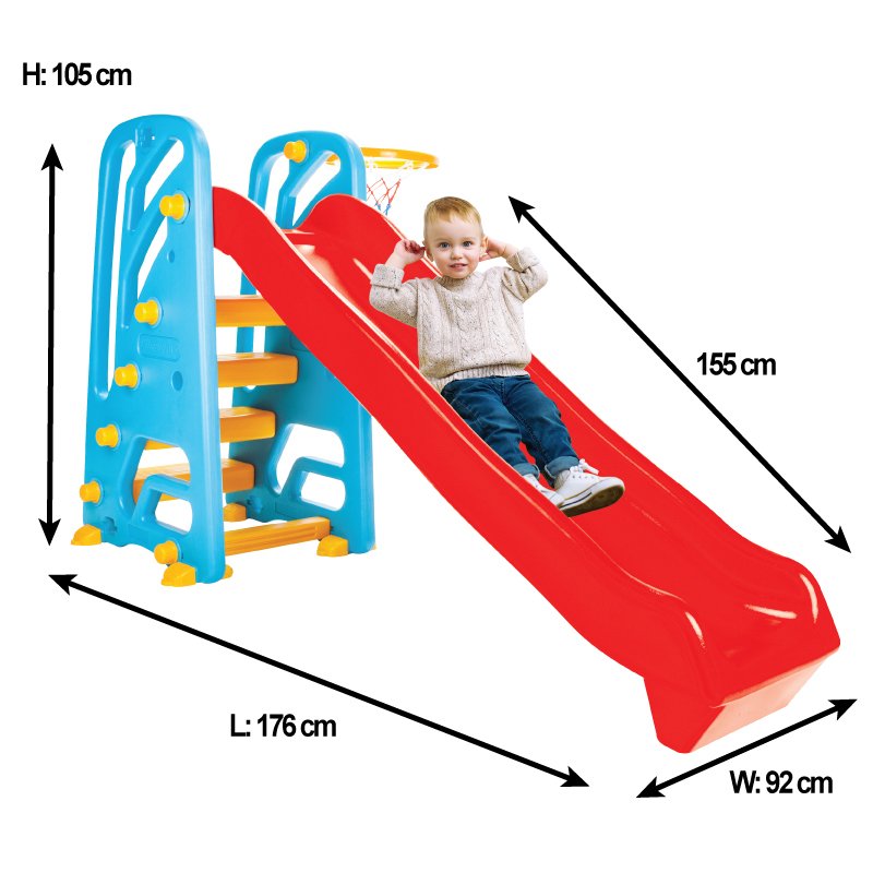 Slide with basketball 06142 red