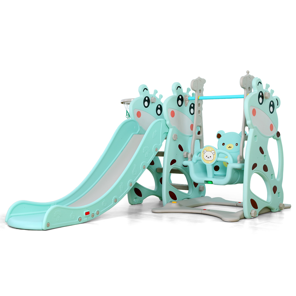 Slide with swing and basket Miki 18019 blue