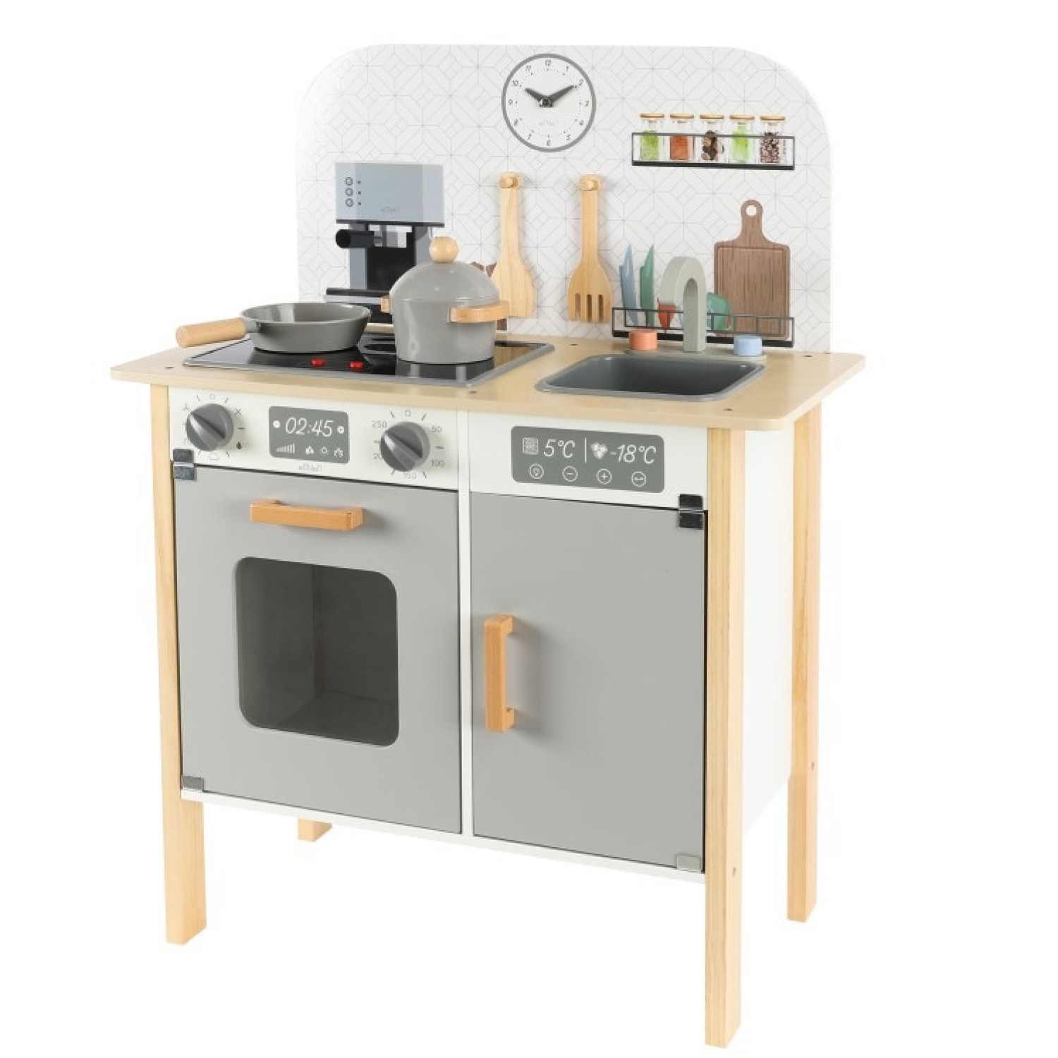 Children's wooden kitchen with accessories Classic + chef's set Age: 2+