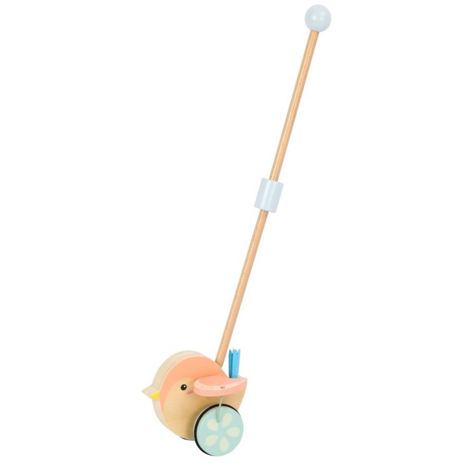 Wooden push toy Bird Age: 1+
