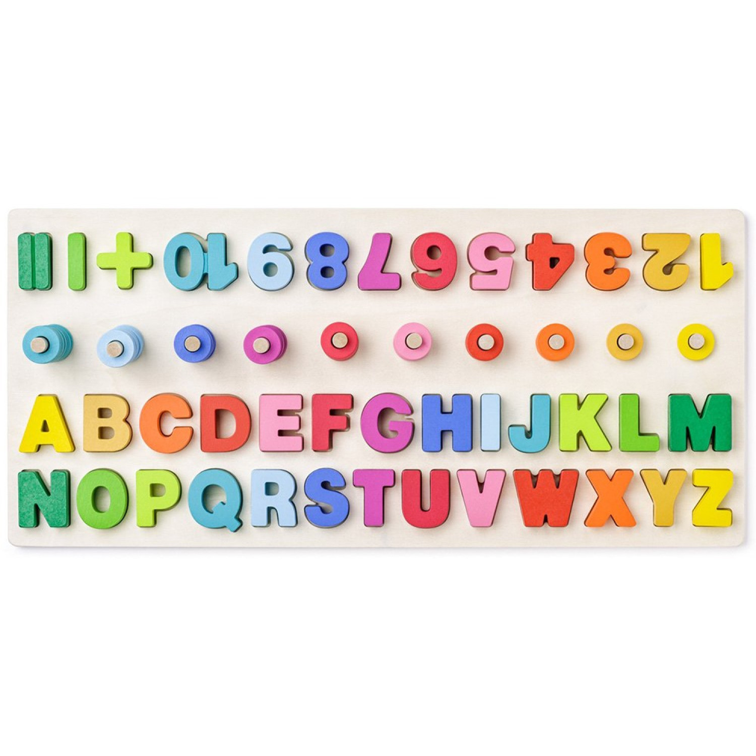 Didactic board with letters and numbers, counting and arithmetic up to 10 Age: 3+