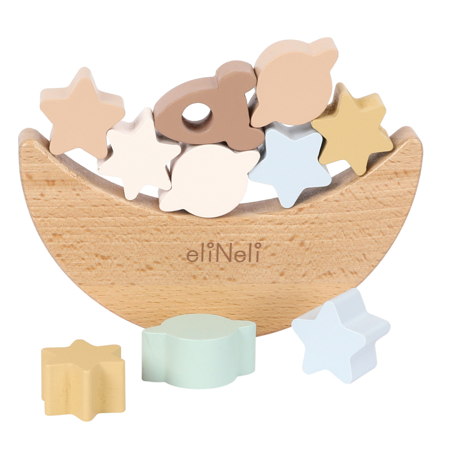 Комплект дървени играчки за баланс и редене Възраст: 1+