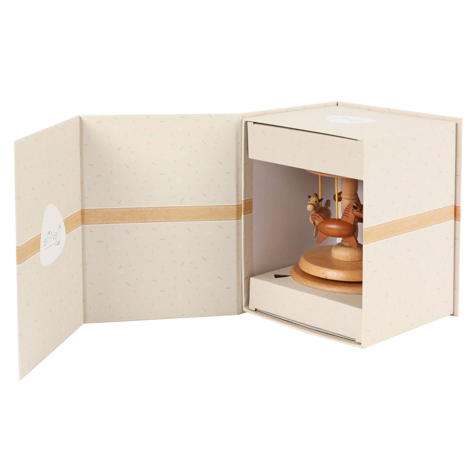 Wooden Music Box - Carousel with Horses Age: 3+