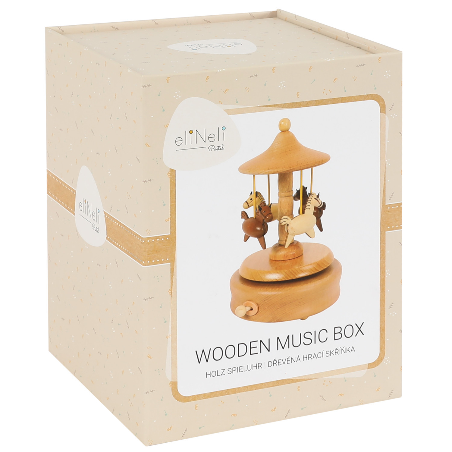 Wooden Music Box - Carousel with Horses Age: 3+
