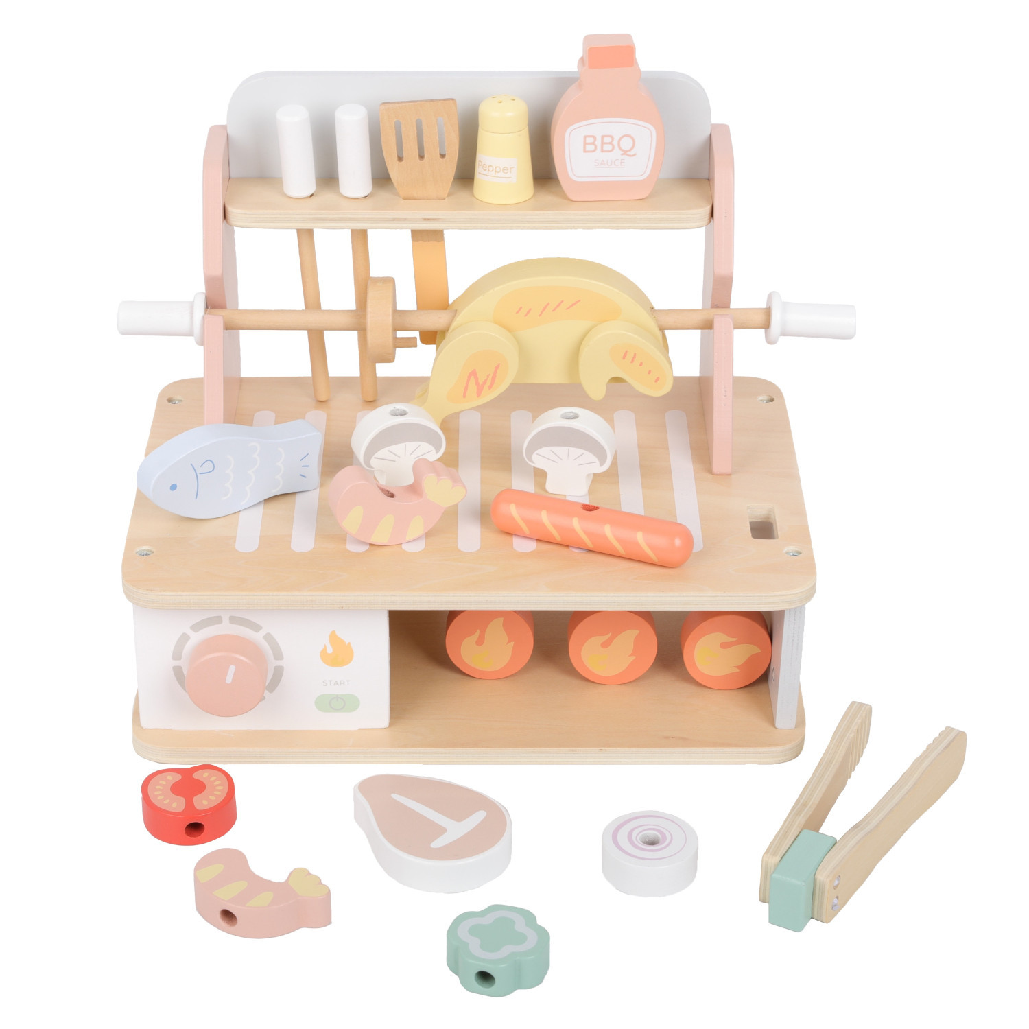 Дървено барбекю с аксесоари Възраст: 2+