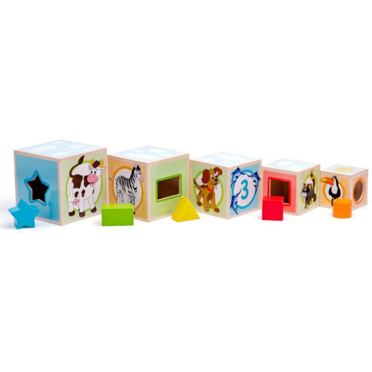 Wooden animal sorter cubes Age: 1+