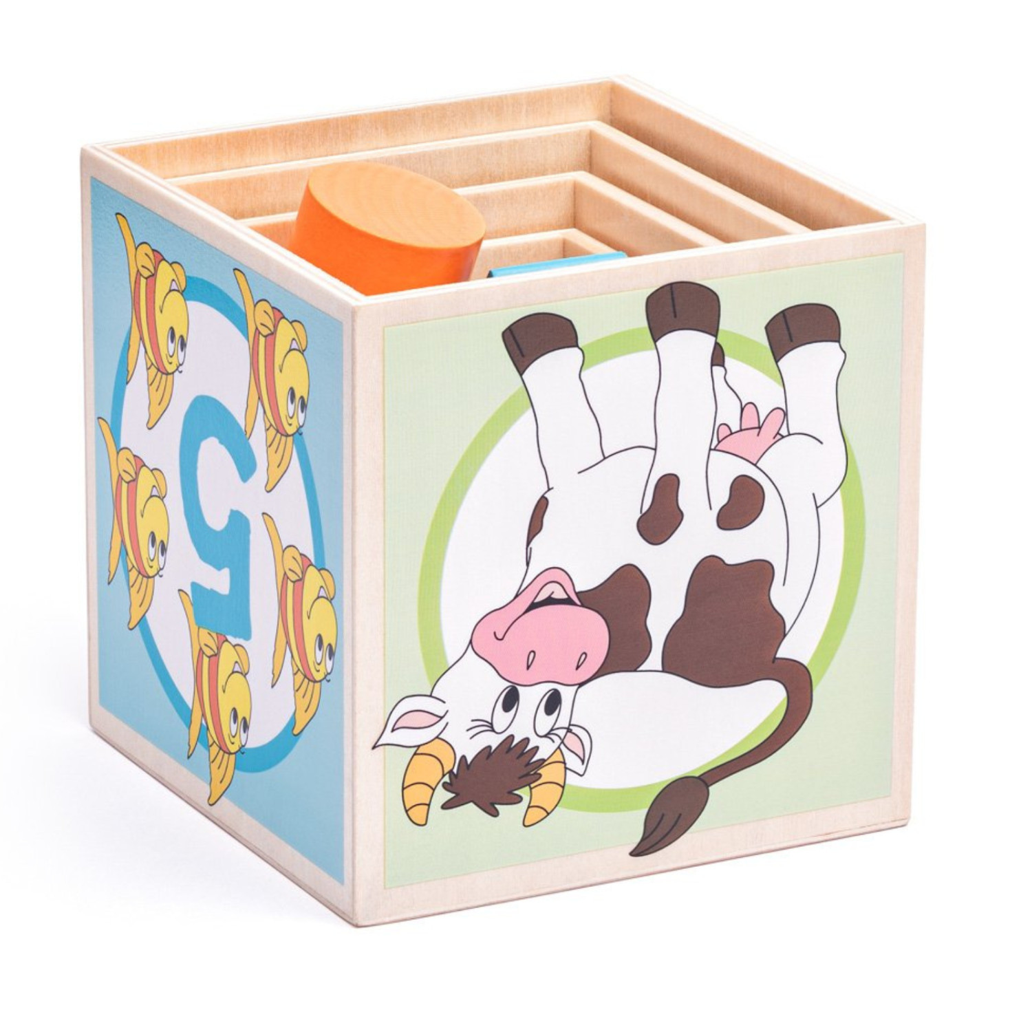 Wooden animal sorter cubes Age: 1+