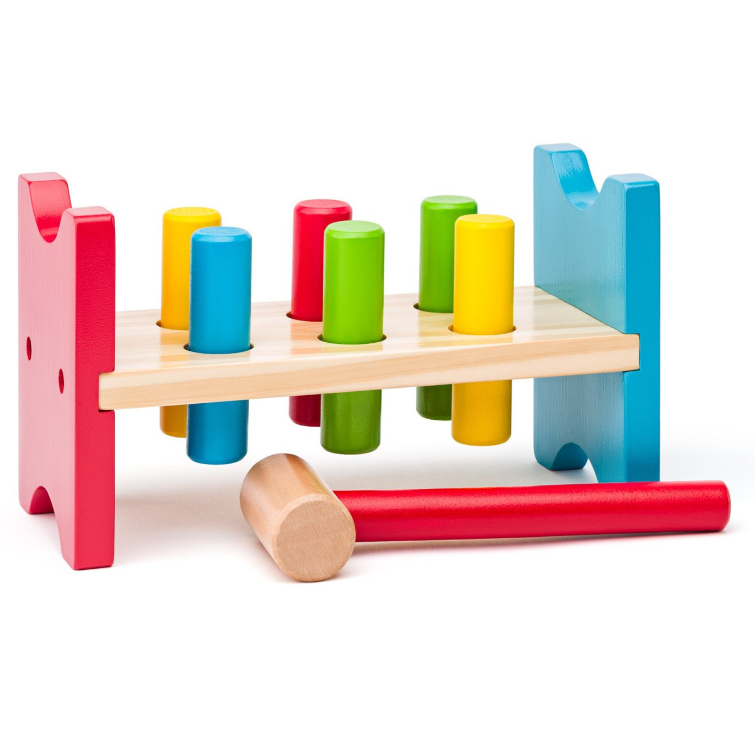 Wooden toy - hammer with nails Age: 1+