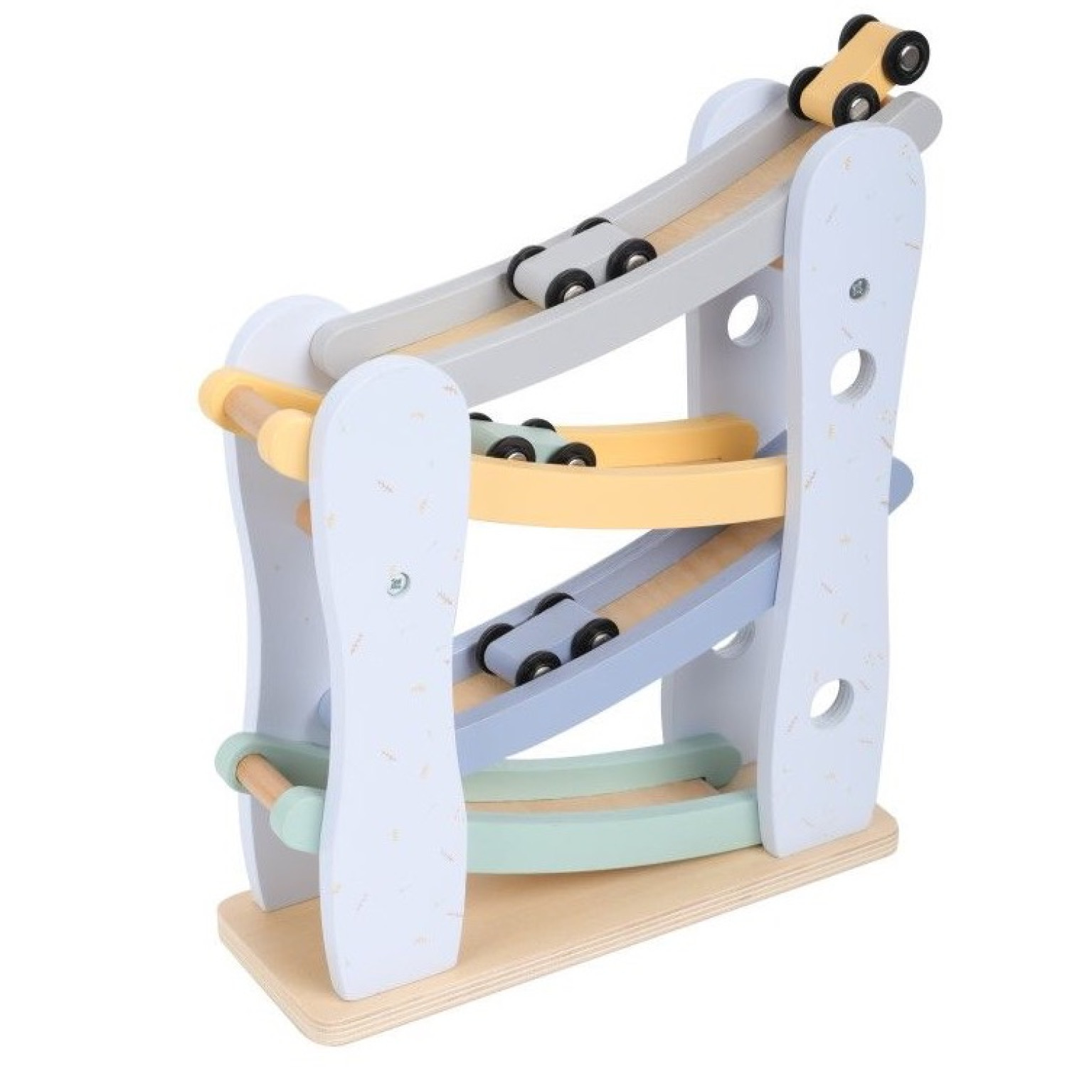 Wooden track Rolli with 4 cars Age: 1+ Size: 25.8x9x29.2 cm