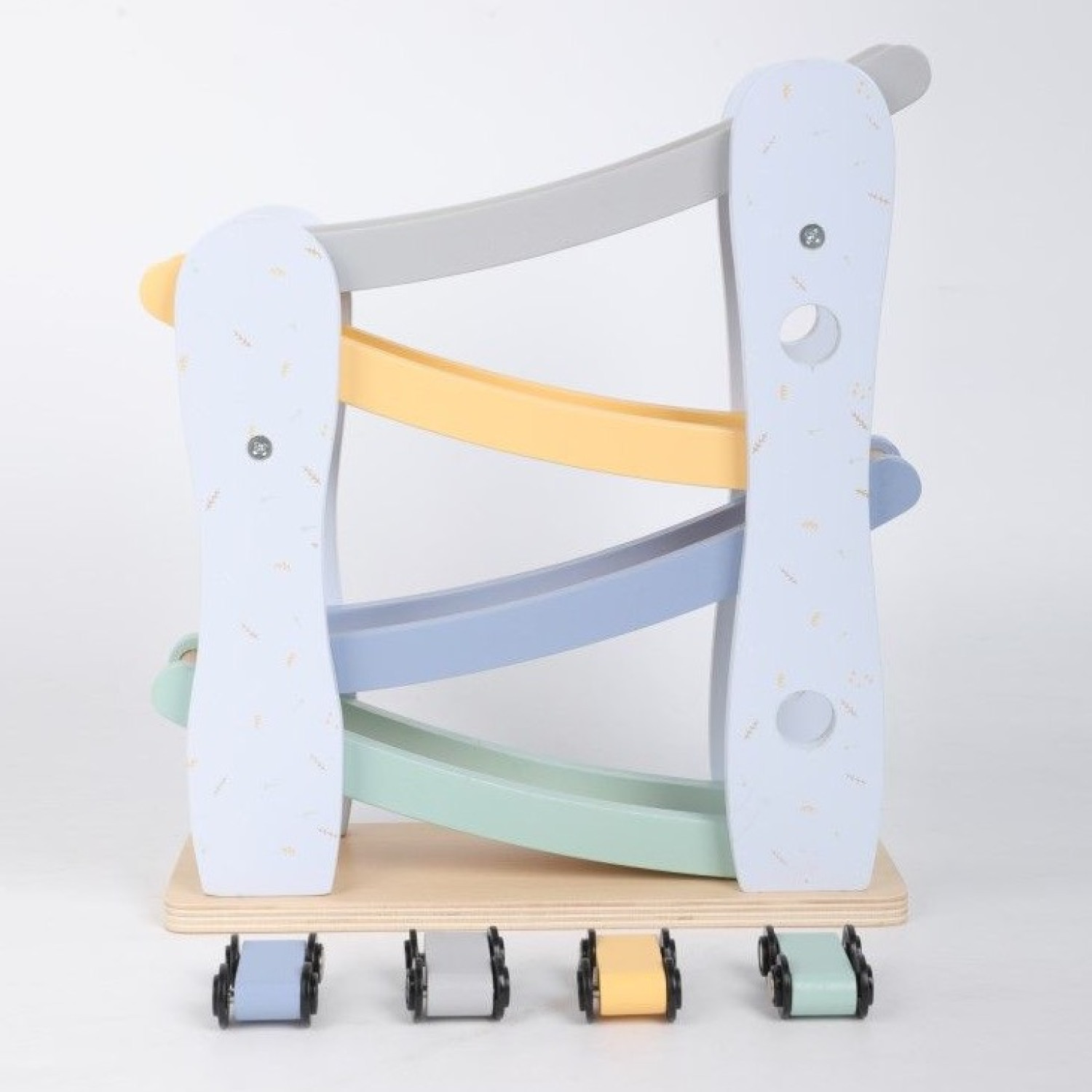 Wooden track Rolli with 4 cars Age: 1+ Size: 25.8x9x29.2 cm