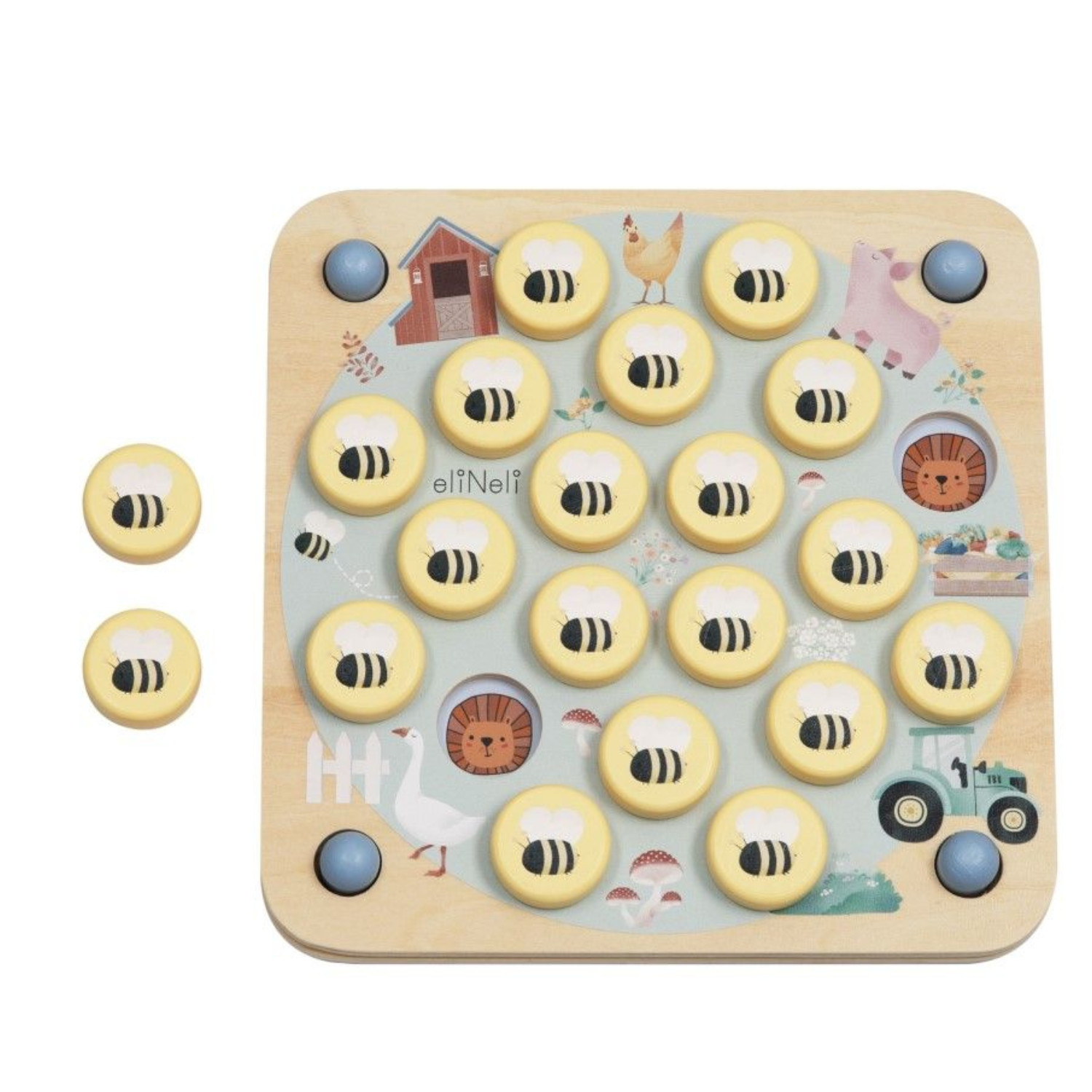 Wooden memory game 10 in 1 Bees Age: 3+