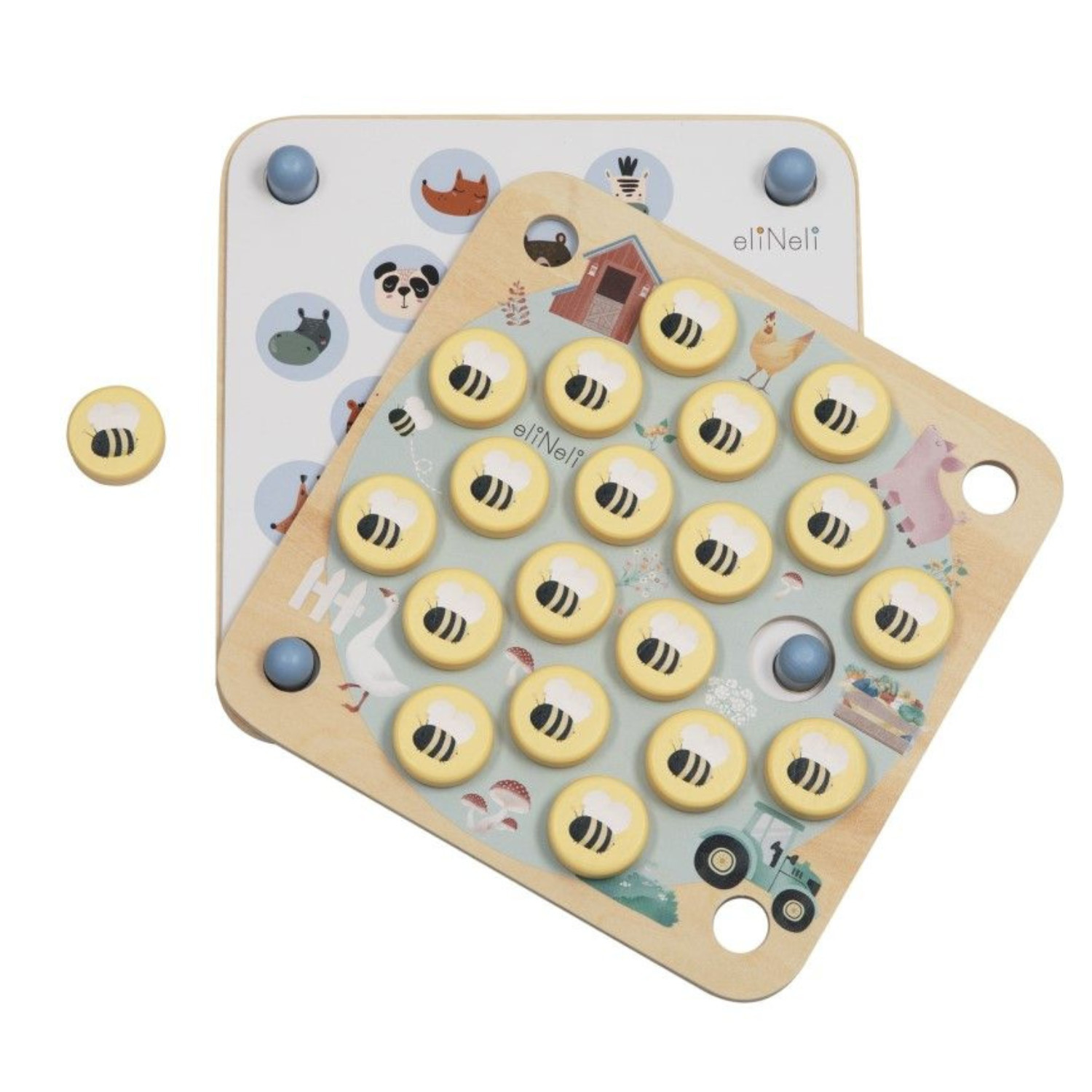 Wooden memory game 10 in 1 Bees Age: 3+