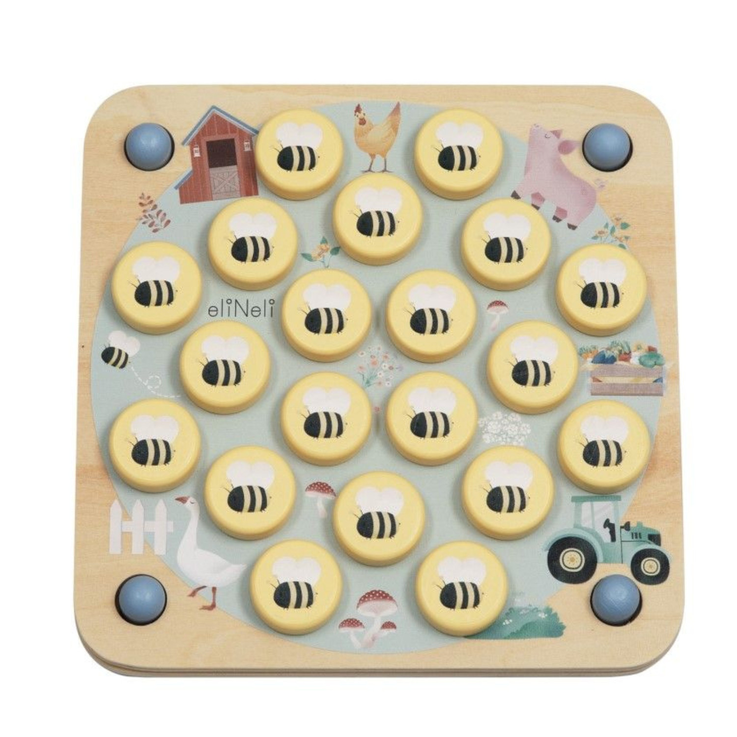Wooden memory game 10 in 1 Bees Age: 3+