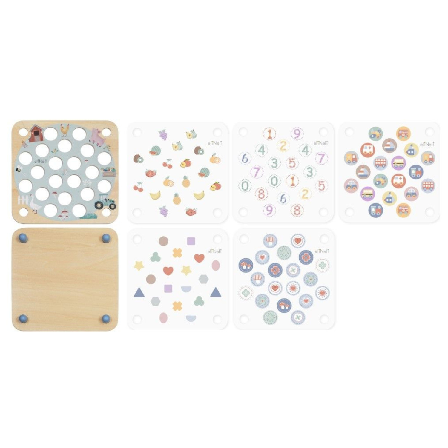 Wooden memory game 10 in 1 Bees Age: 3+