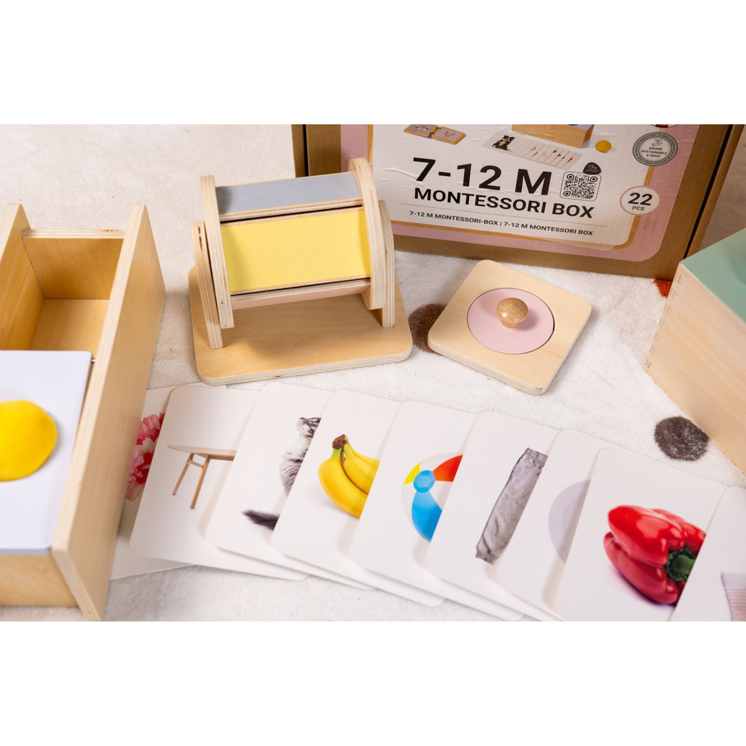 Образователна Монтесори кутия за бебета 7-12 месеца Възраст: 6+