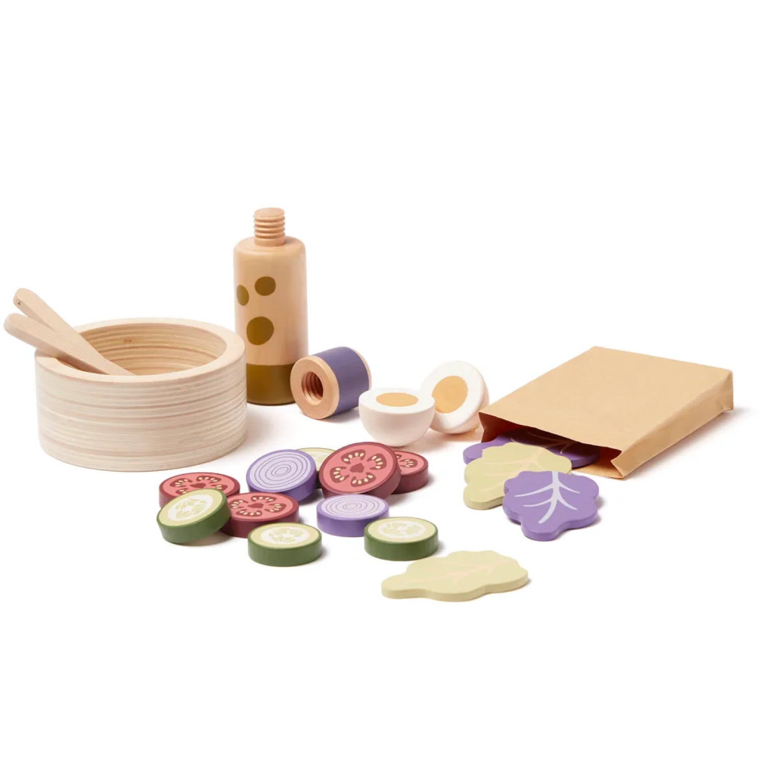 Wooden set Salad in a bowl Swedish Design Age: 2+