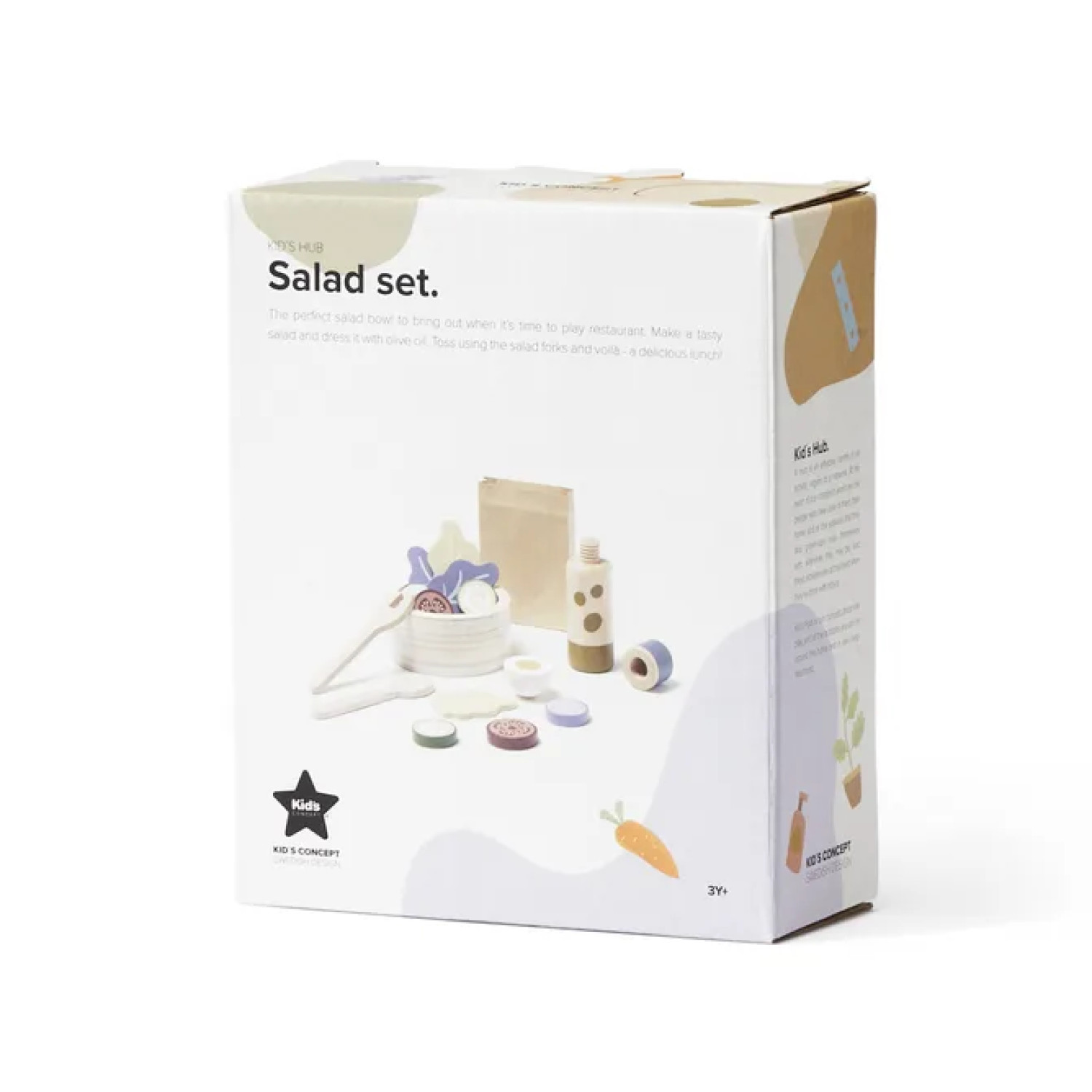 Wooden set Salad in a bowl Swedish Design Age: 2+