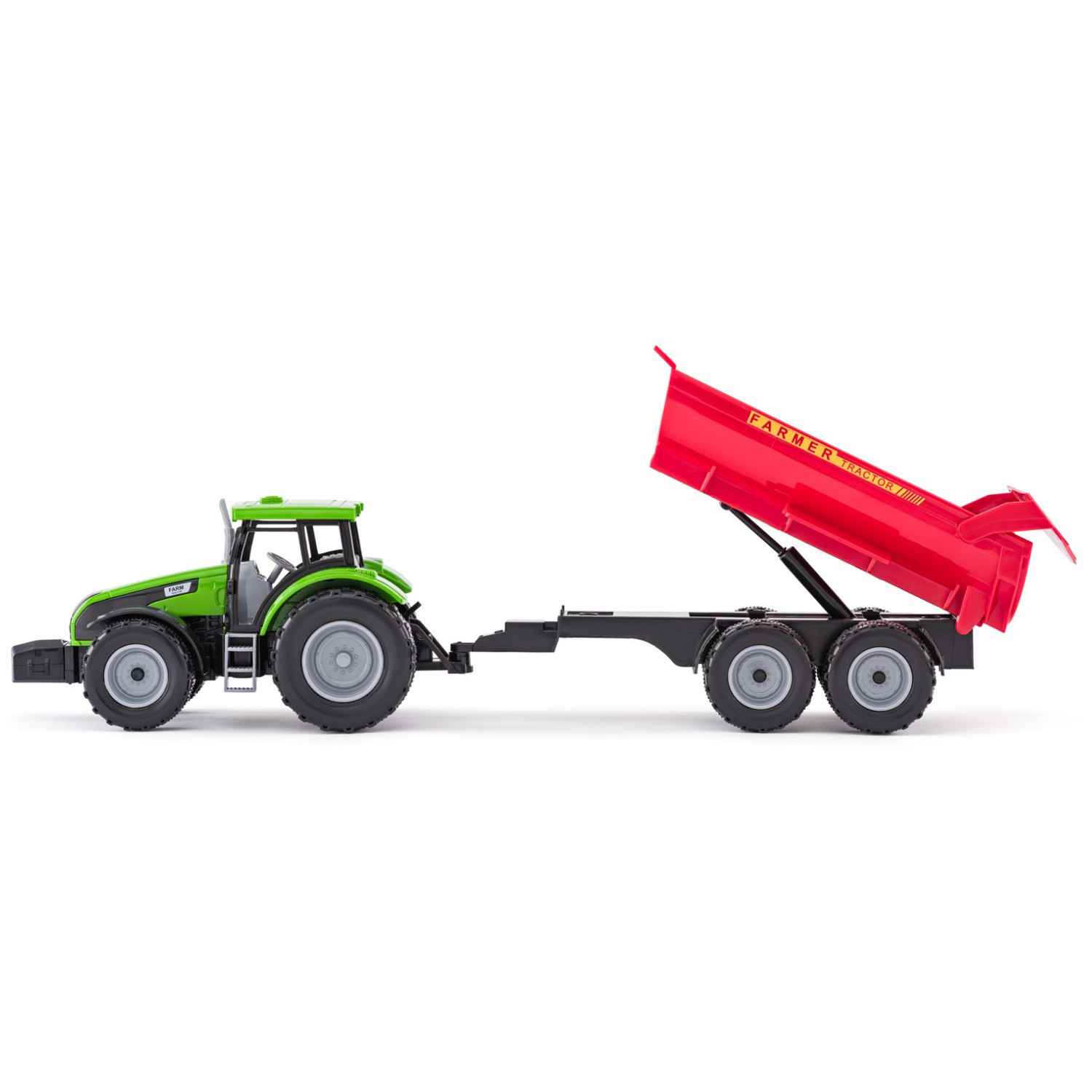 Tractor with bull and accessories, 8 parts Age: 3+ Number of parts: 8