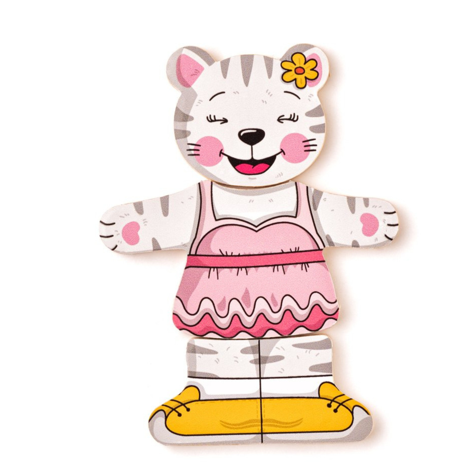 Set of 6 wooden puzzles Murray the Cat Age: 2+