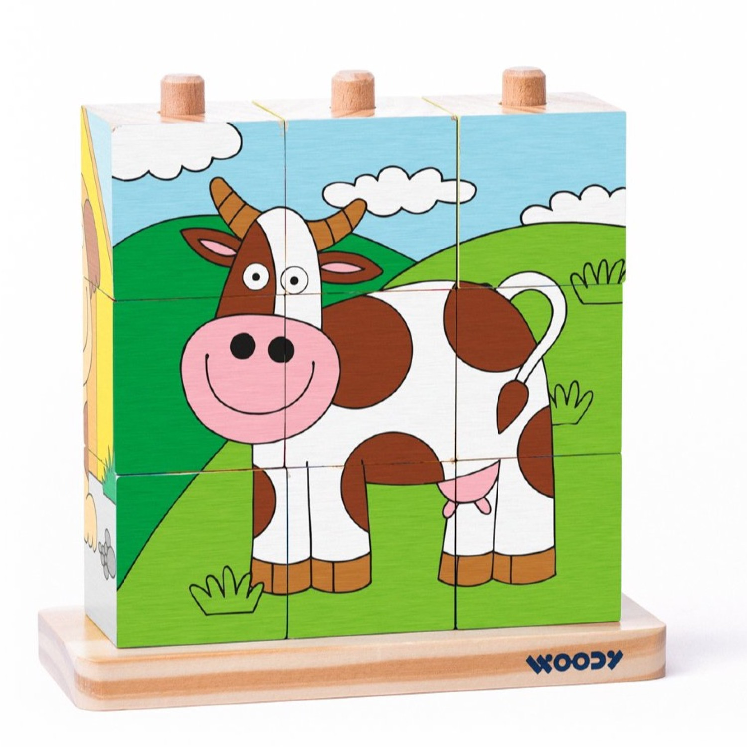 Wooden puzzle for stringing The Farm Age: 2+