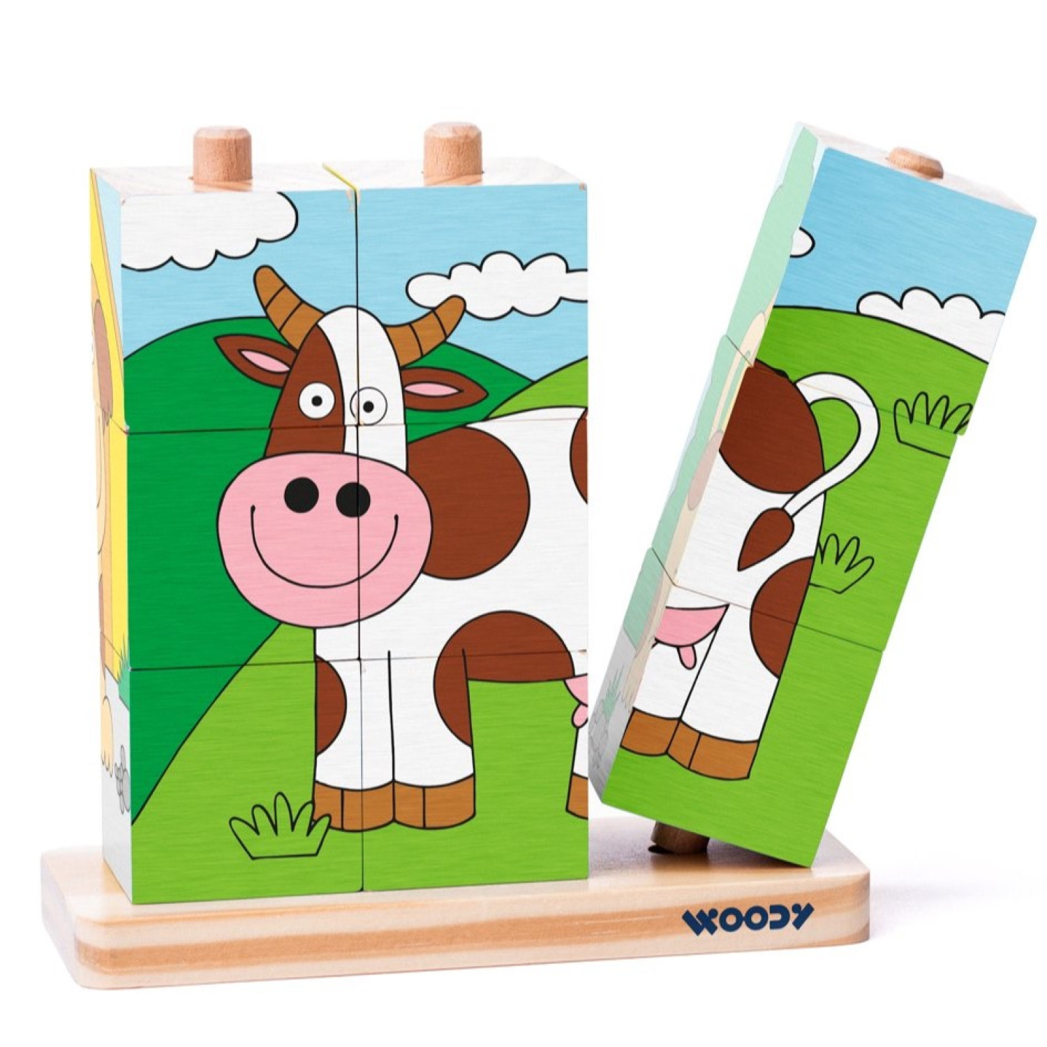 Wooden puzzle for stringing The Farm Age: 2+