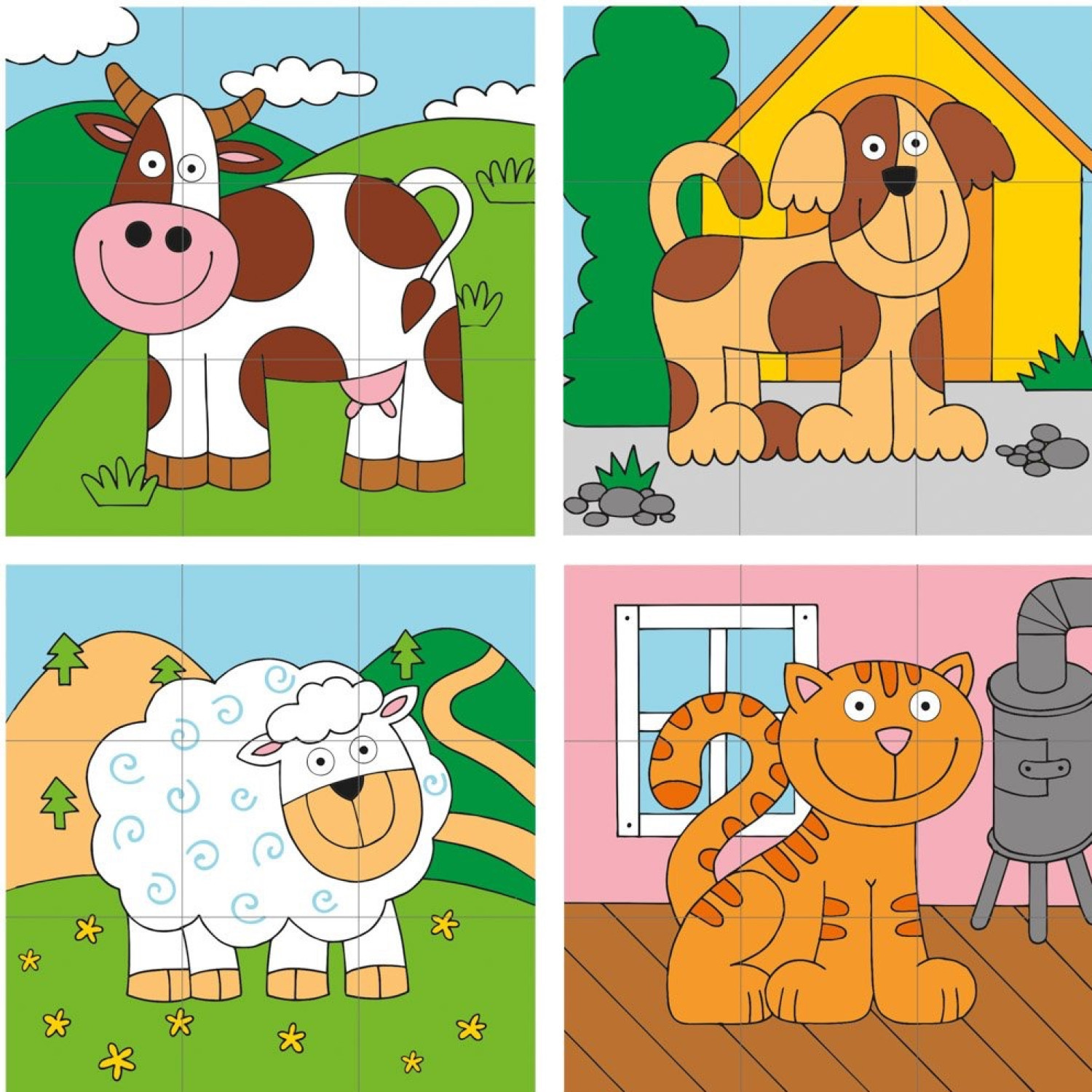 Wooden puzzle for stringing The Farm Age: 2+