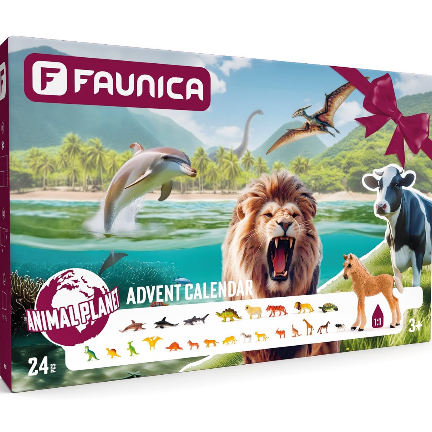 Advent calendar Animals of the planet, 24 pieces Age: 3+ Number of pieces: 25