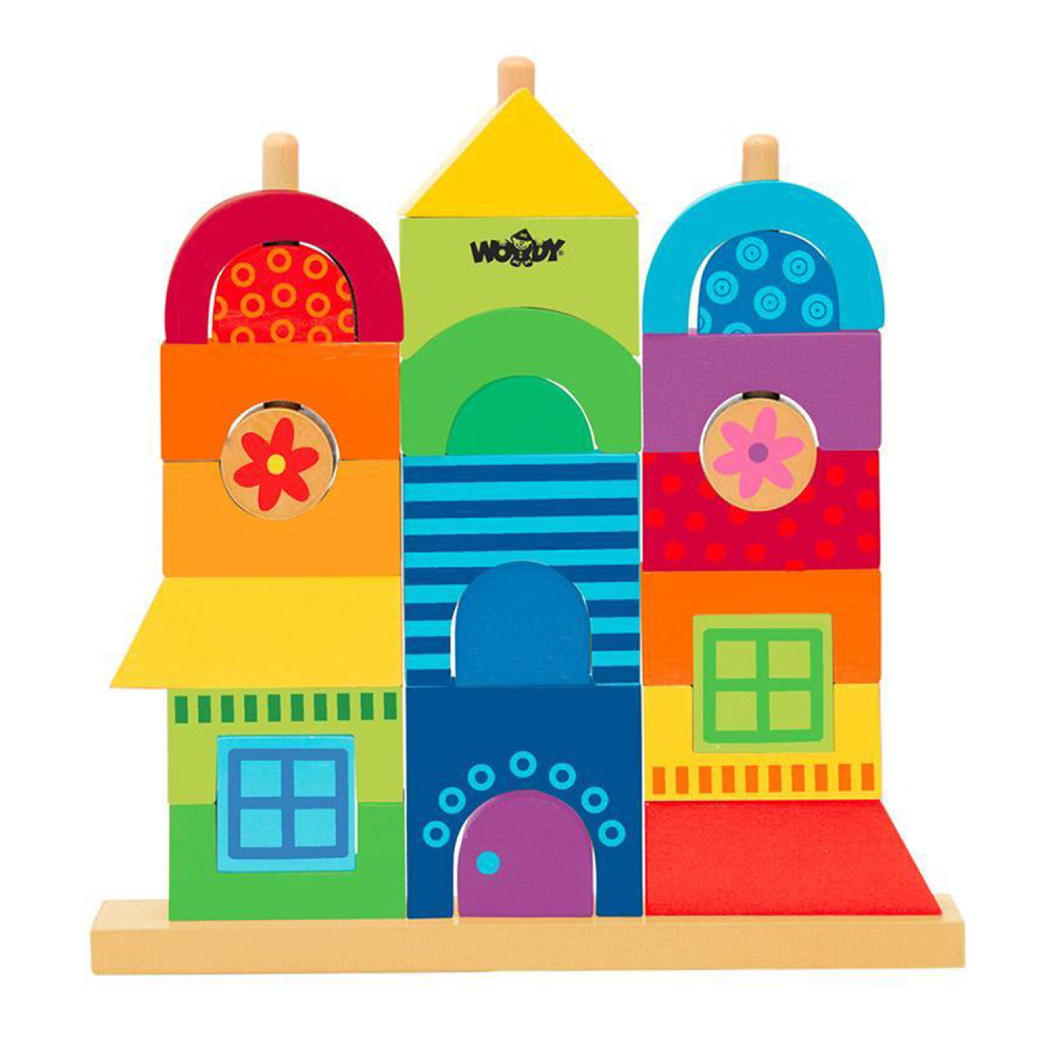Wooden house Rainbow Age: 3+ Number of pieces: 27