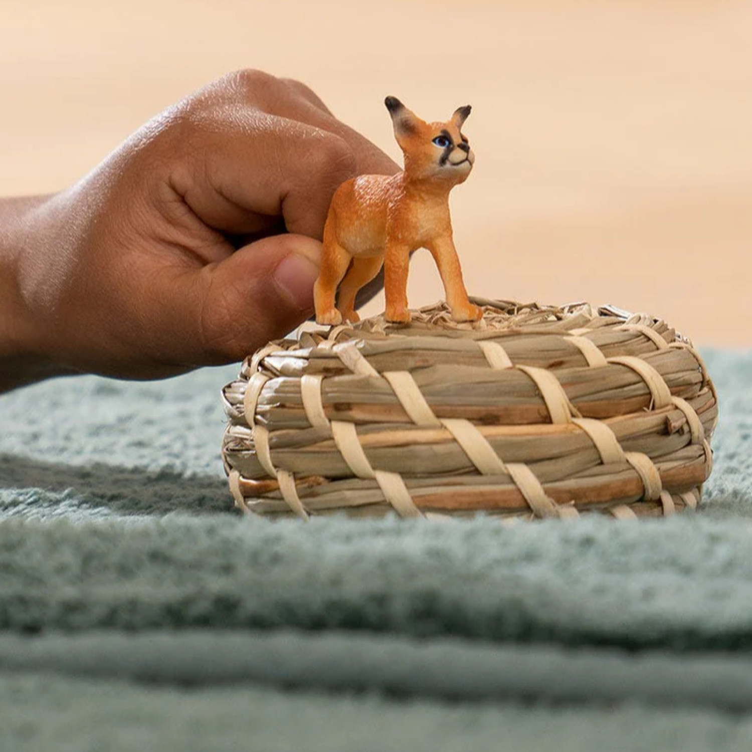 Baby Caracal Figurine, Schleich Age: 3+ Size: 5.5x4.5x1.5cm