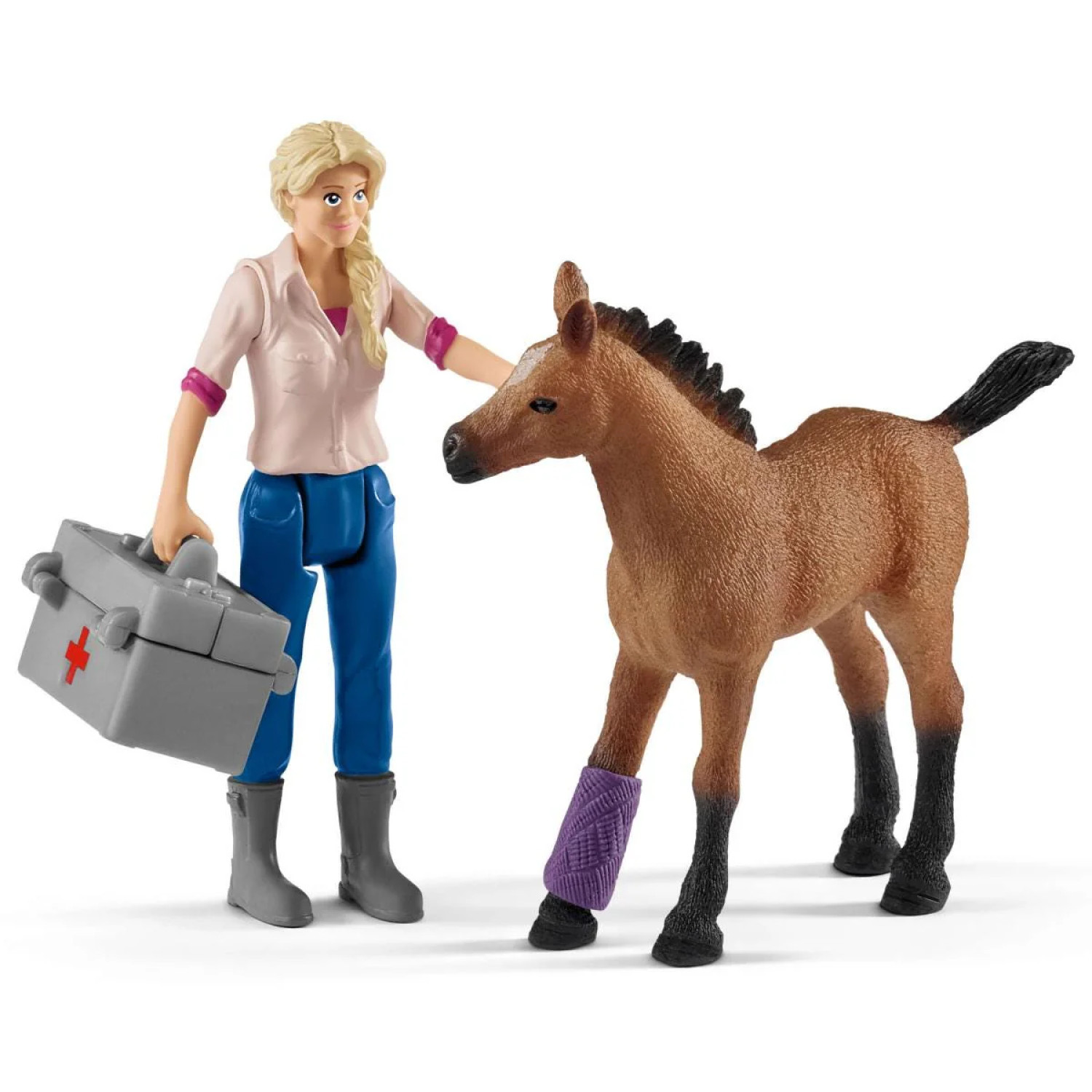 Комплект Ветеринар на визитация , Schleich Възраст: 3+