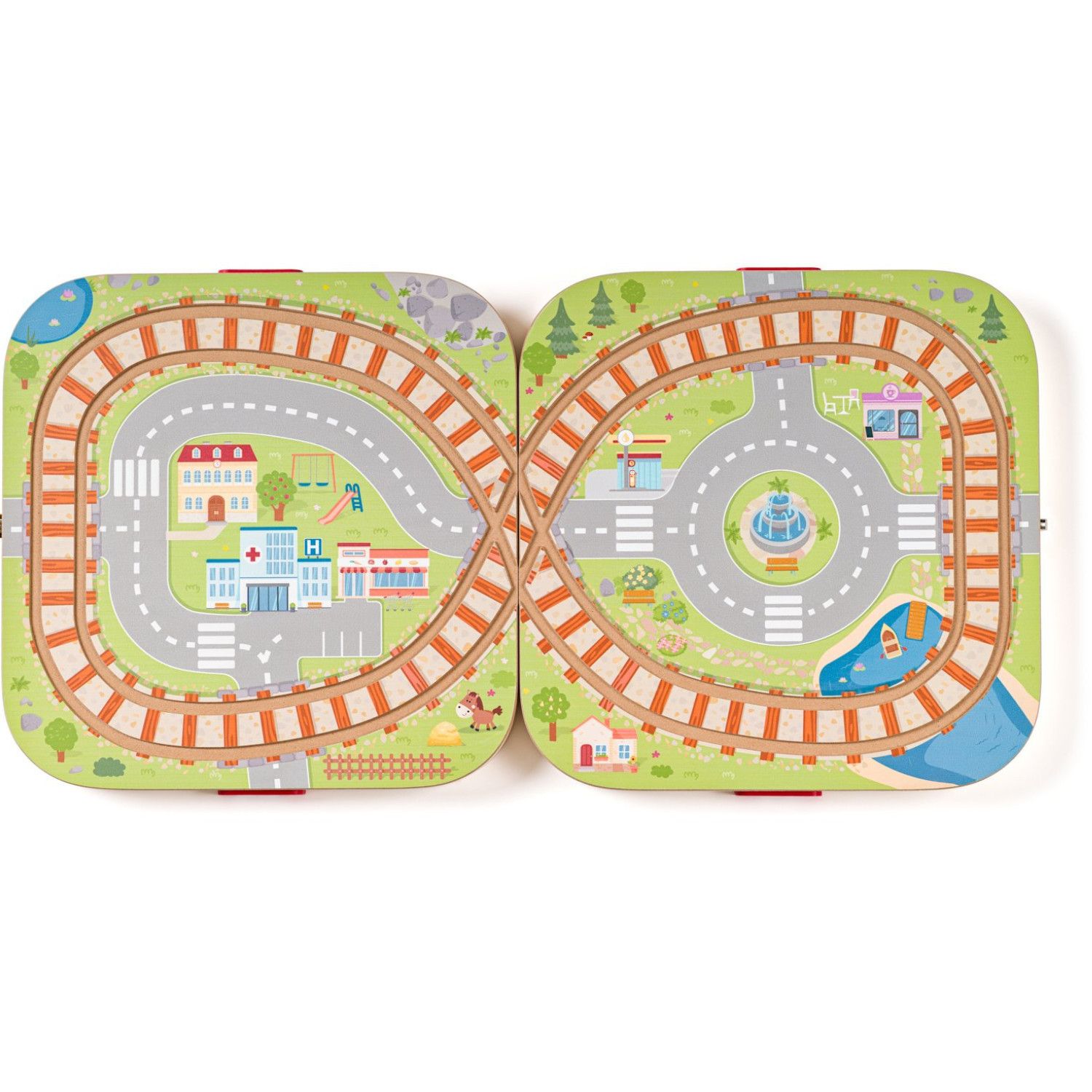 Wooden construction set in a box The City, 57 pieces Age: 2+ Number of pieces: 57