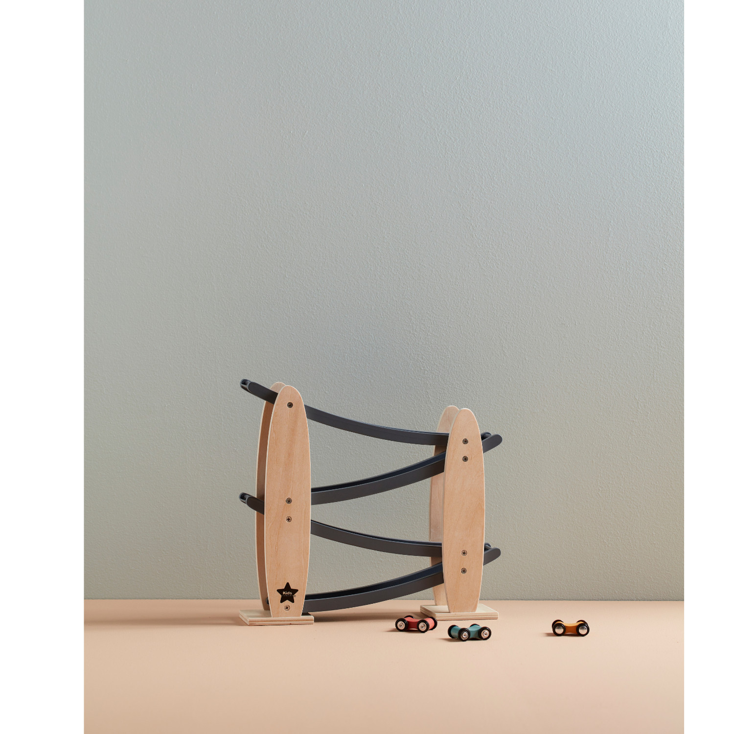 Wooden track Rolli 3 cars Swedish Design Age: 2+ Size: 31x8x29 cm