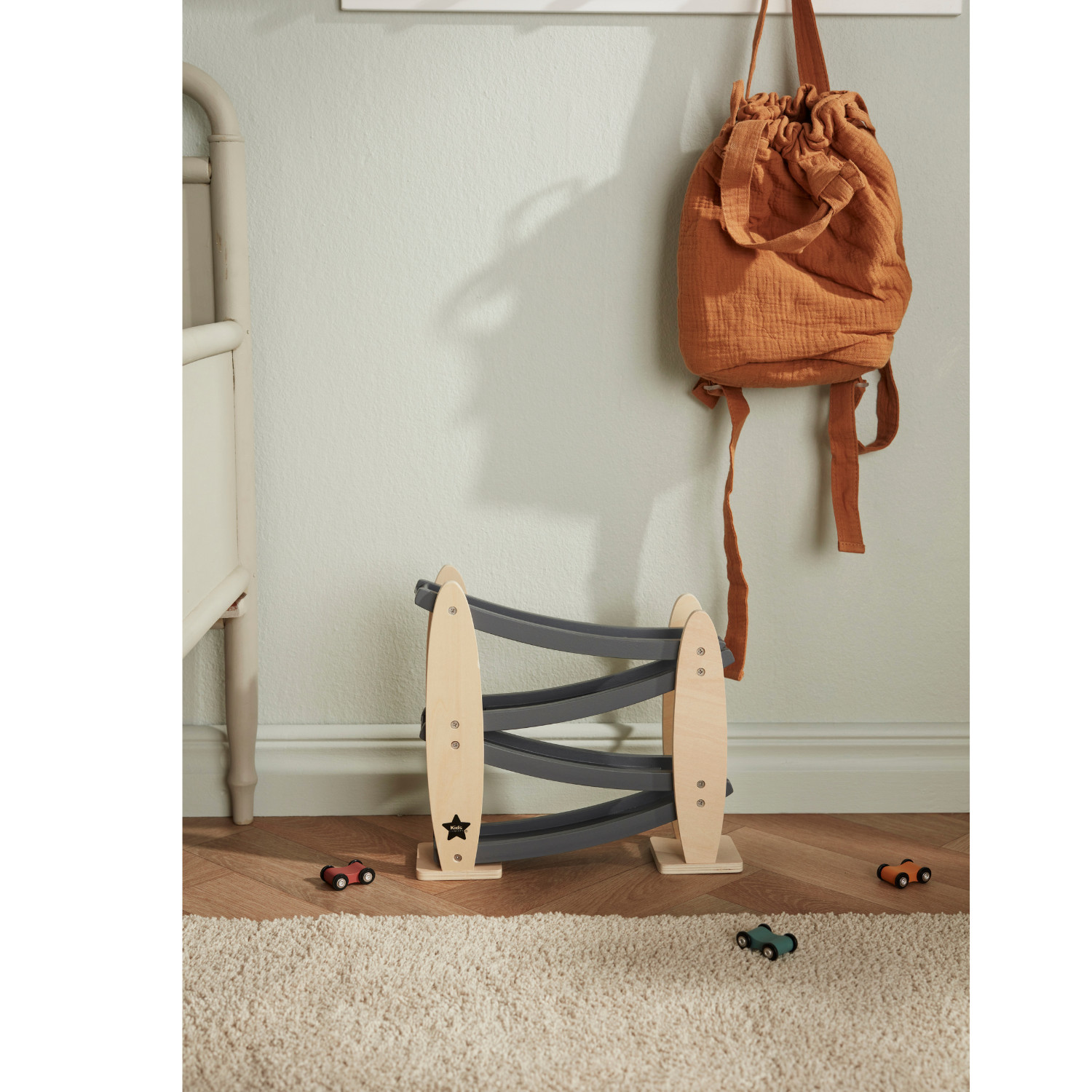 Wooden track Rolli 3 cars Swedish Design Age: 2+ Size: 31x8x29 cm